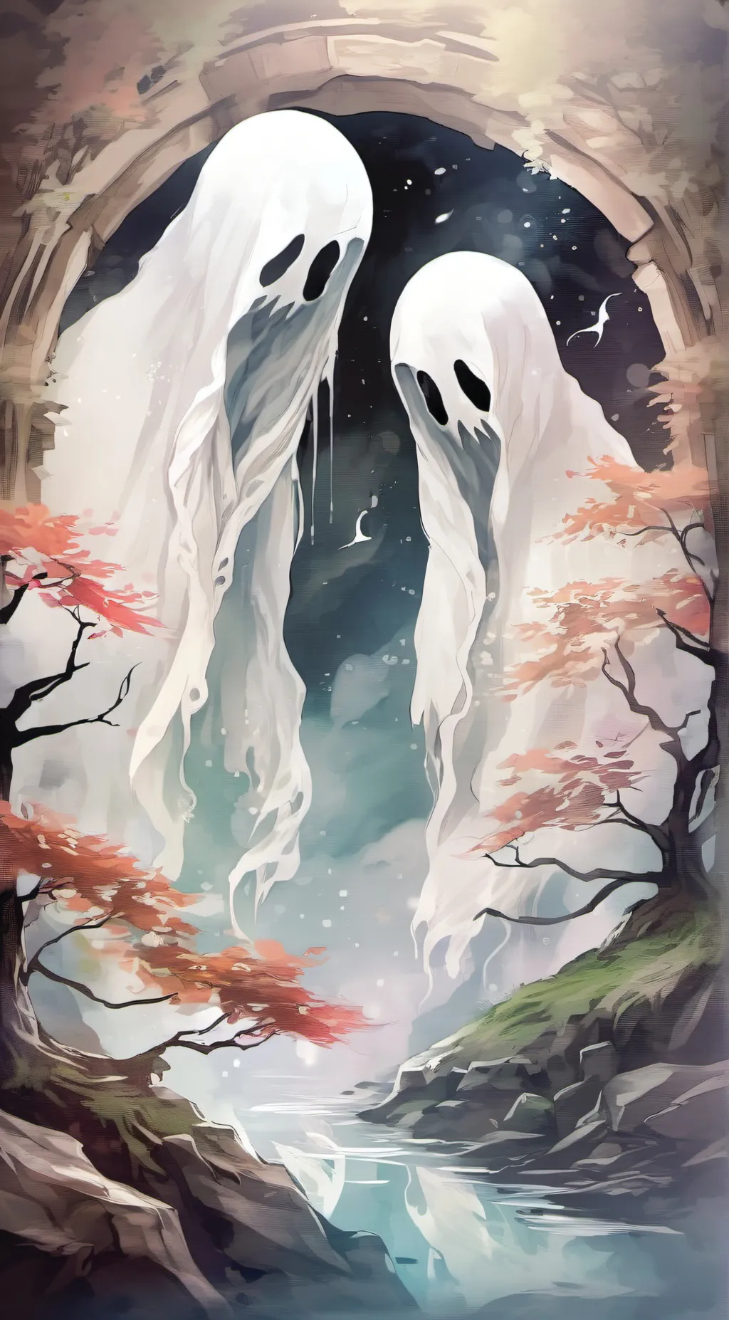 ai character: Ghost and twin background