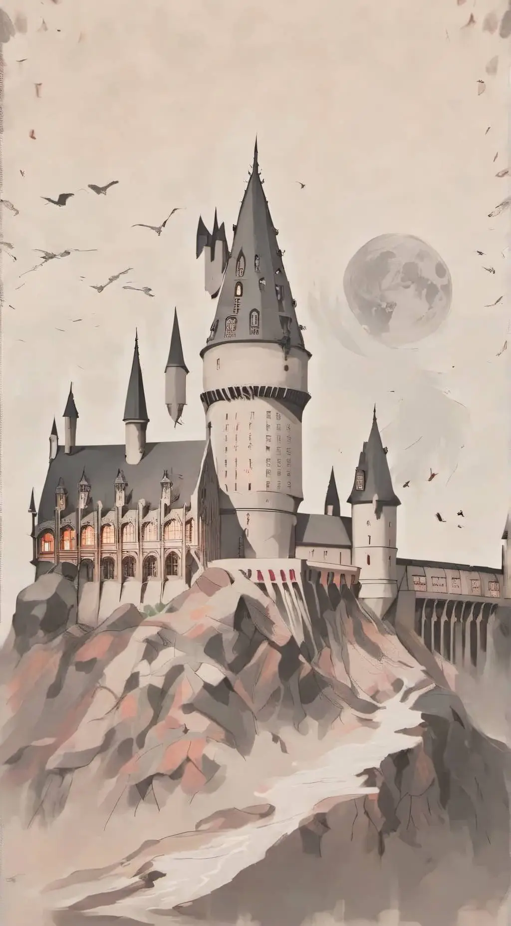 ai character: Crazy Hogwarts background