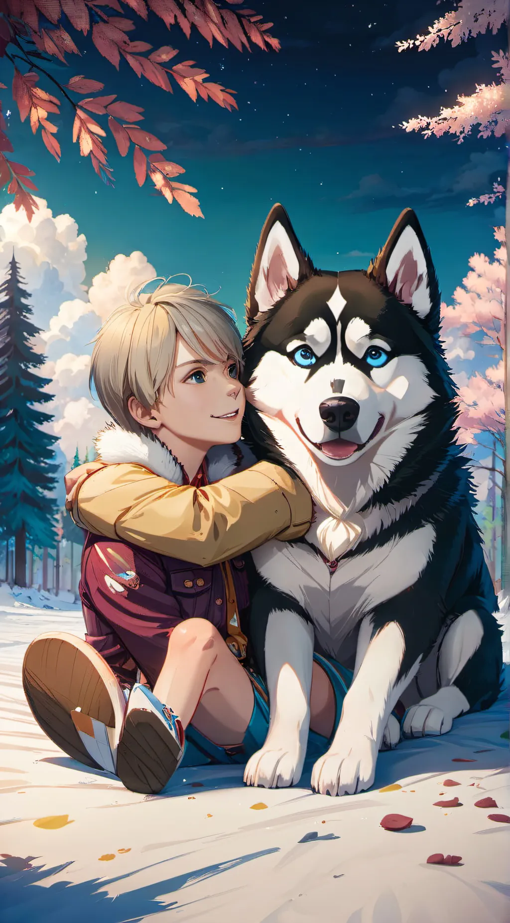 ai character: Leo and blaze background