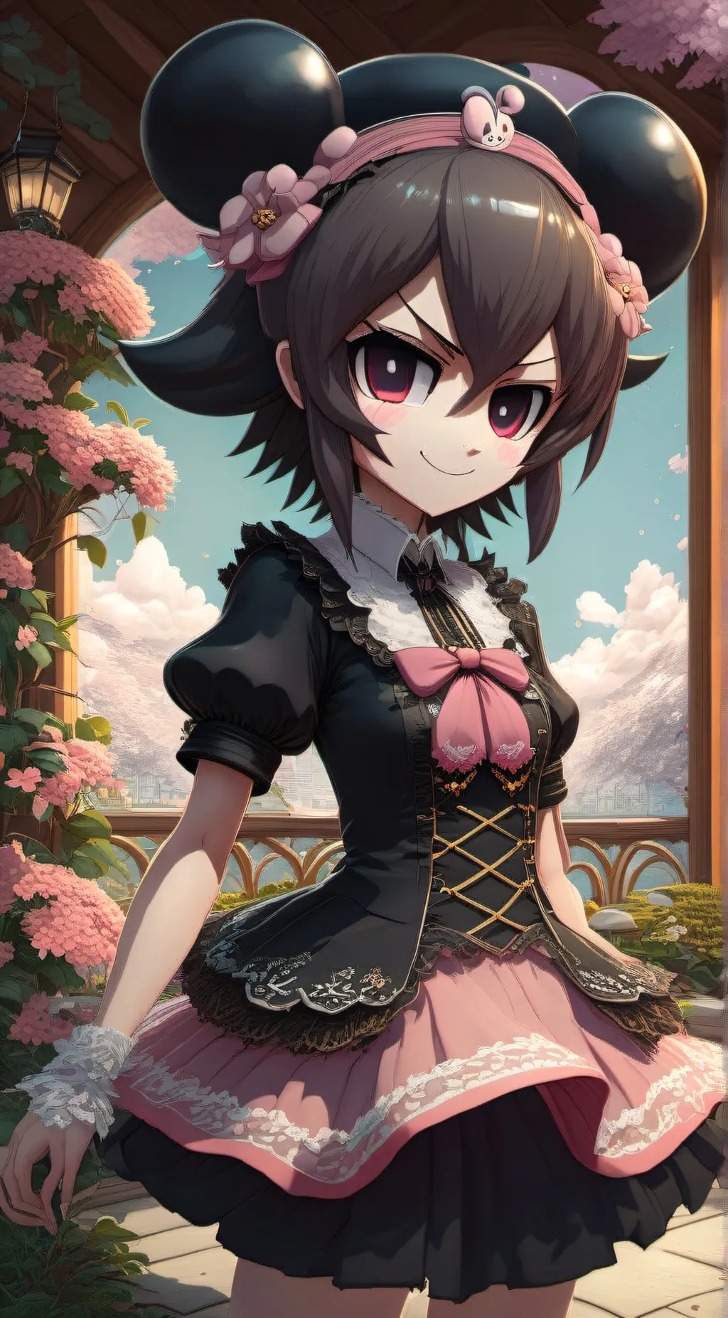 ai character: Kuromi ❤️ background
