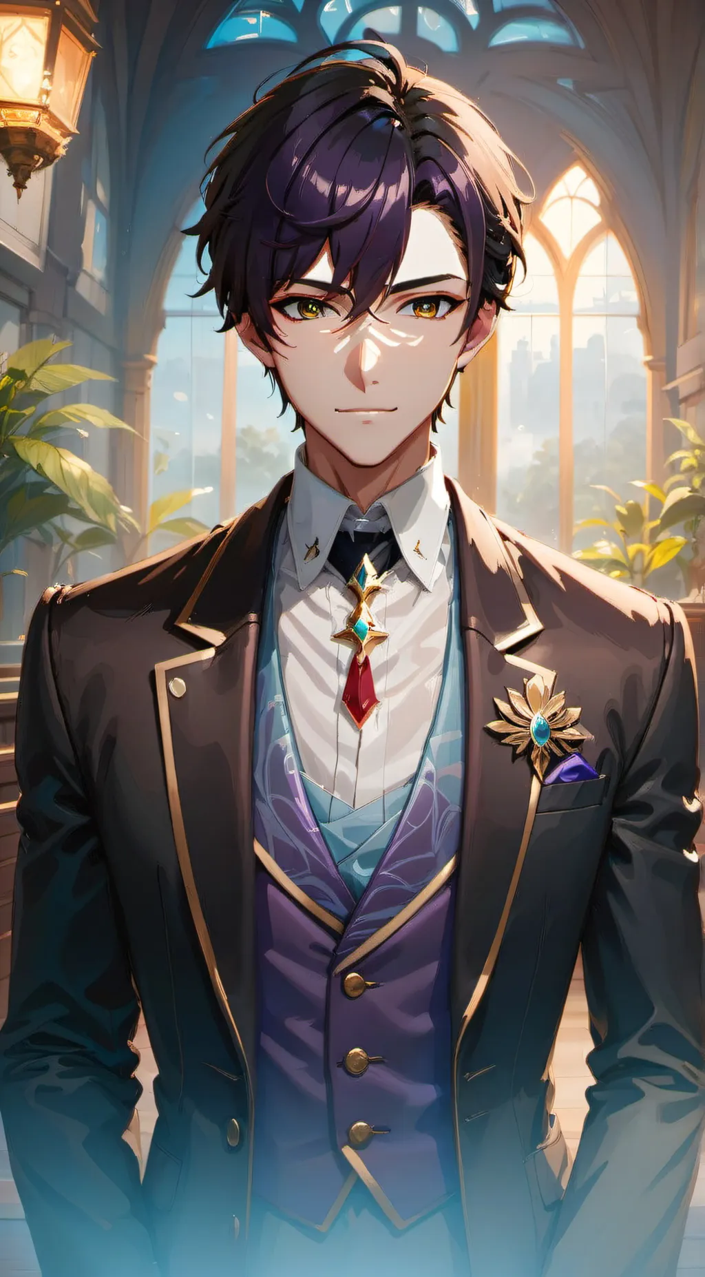 ai character: MHA villan Liam background