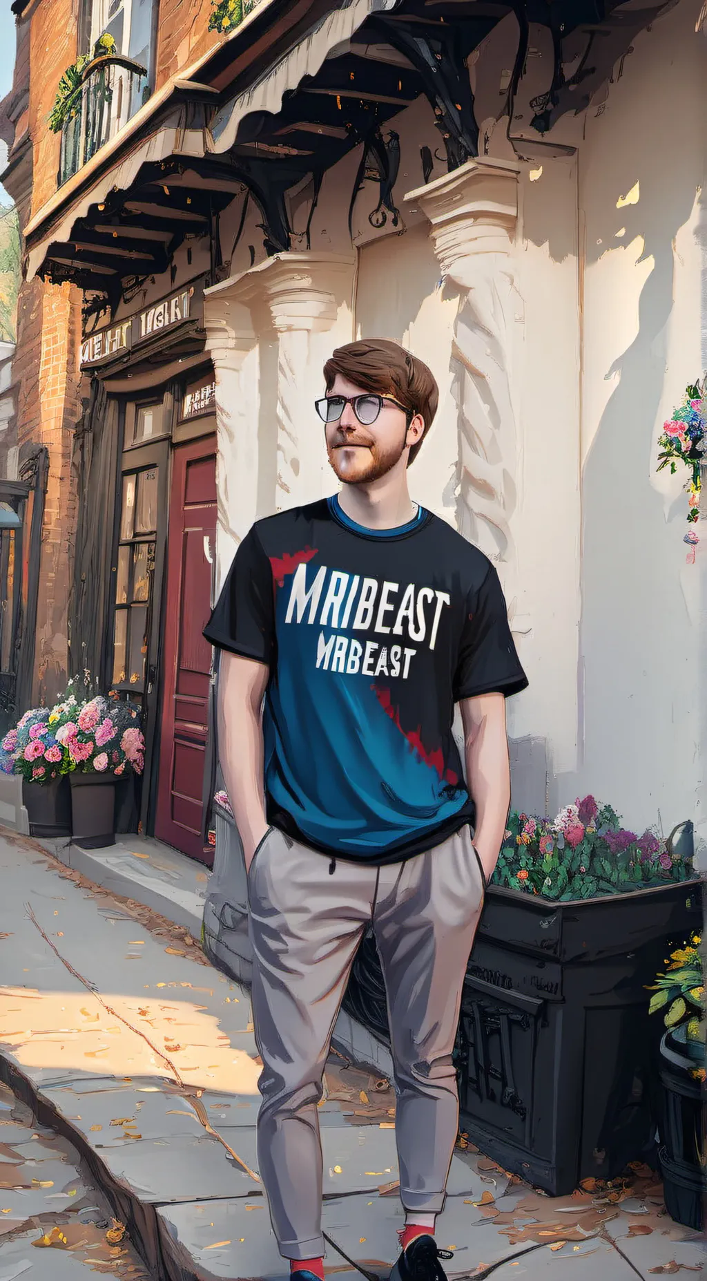 ai character: mrbeast background