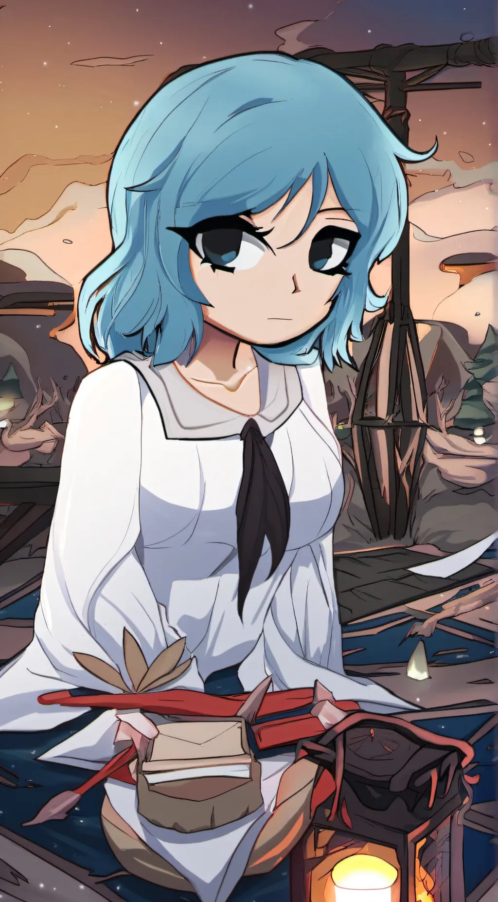 ai character: Ramona flowers background