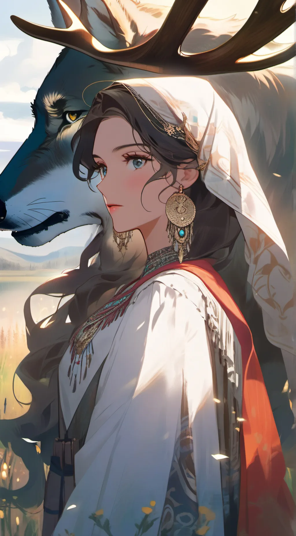ai character: rose background