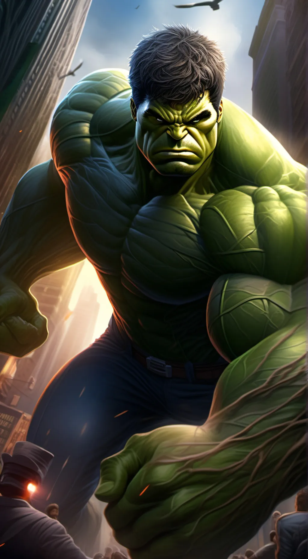 ai character: The Hulk background
