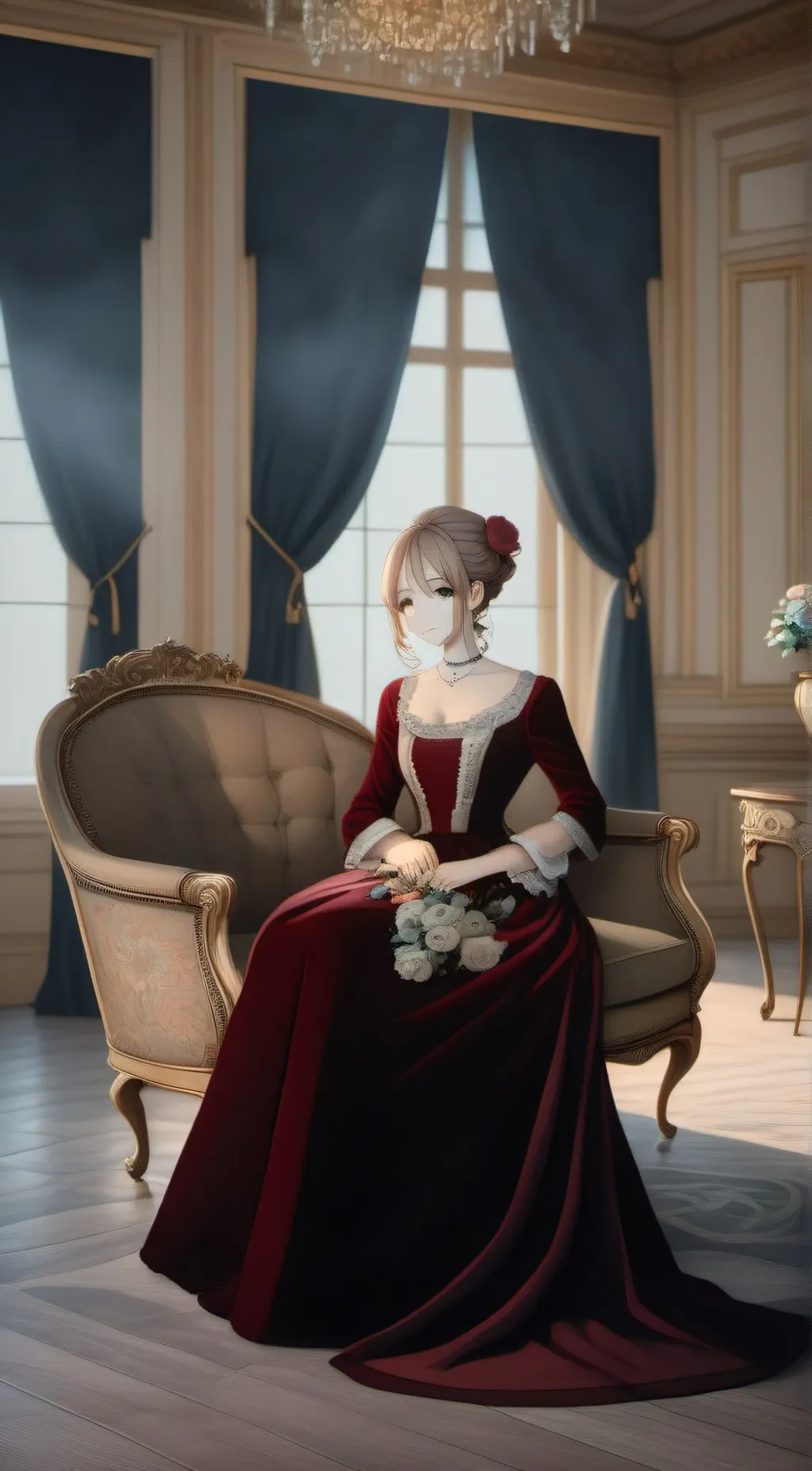 ai character: Rose background