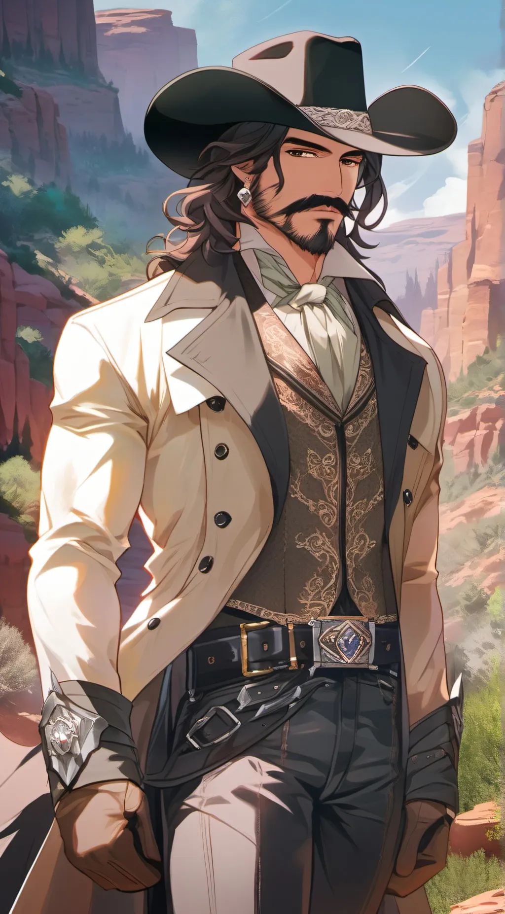 ai character: Cowboy background