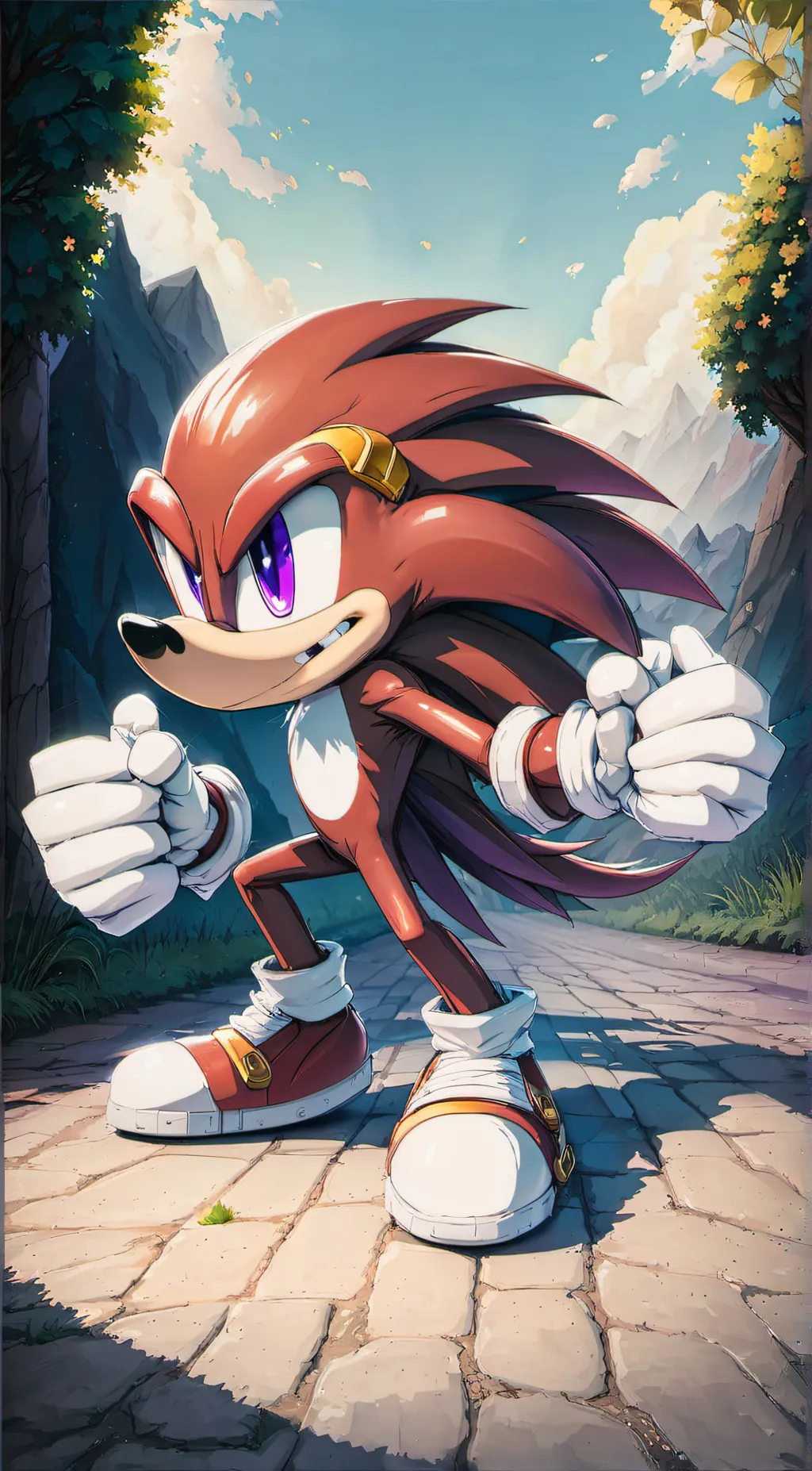 ai character: Knuckles  background