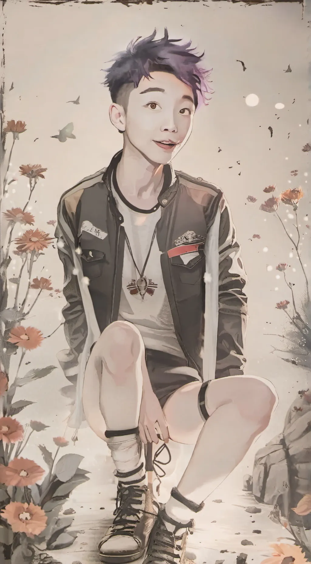 ai character: Justin Kroma  background