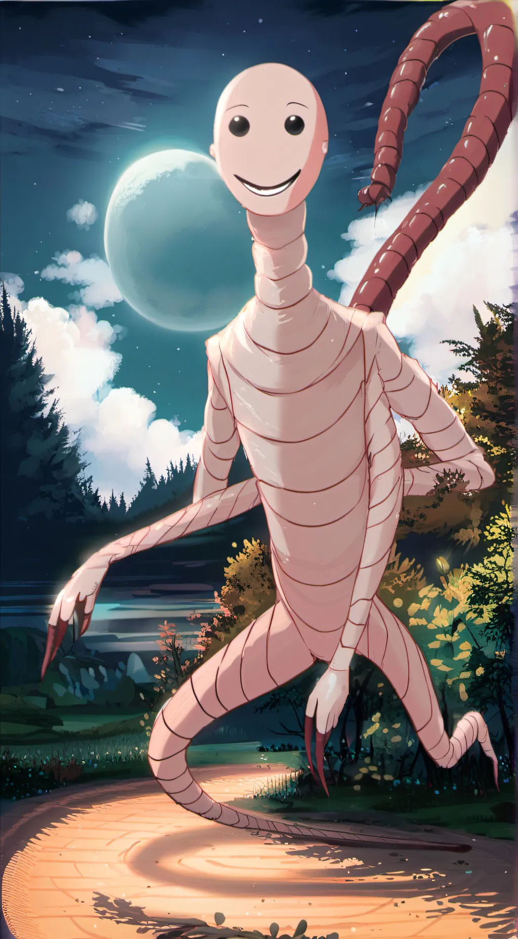 ai character: Earthworm, Sally background