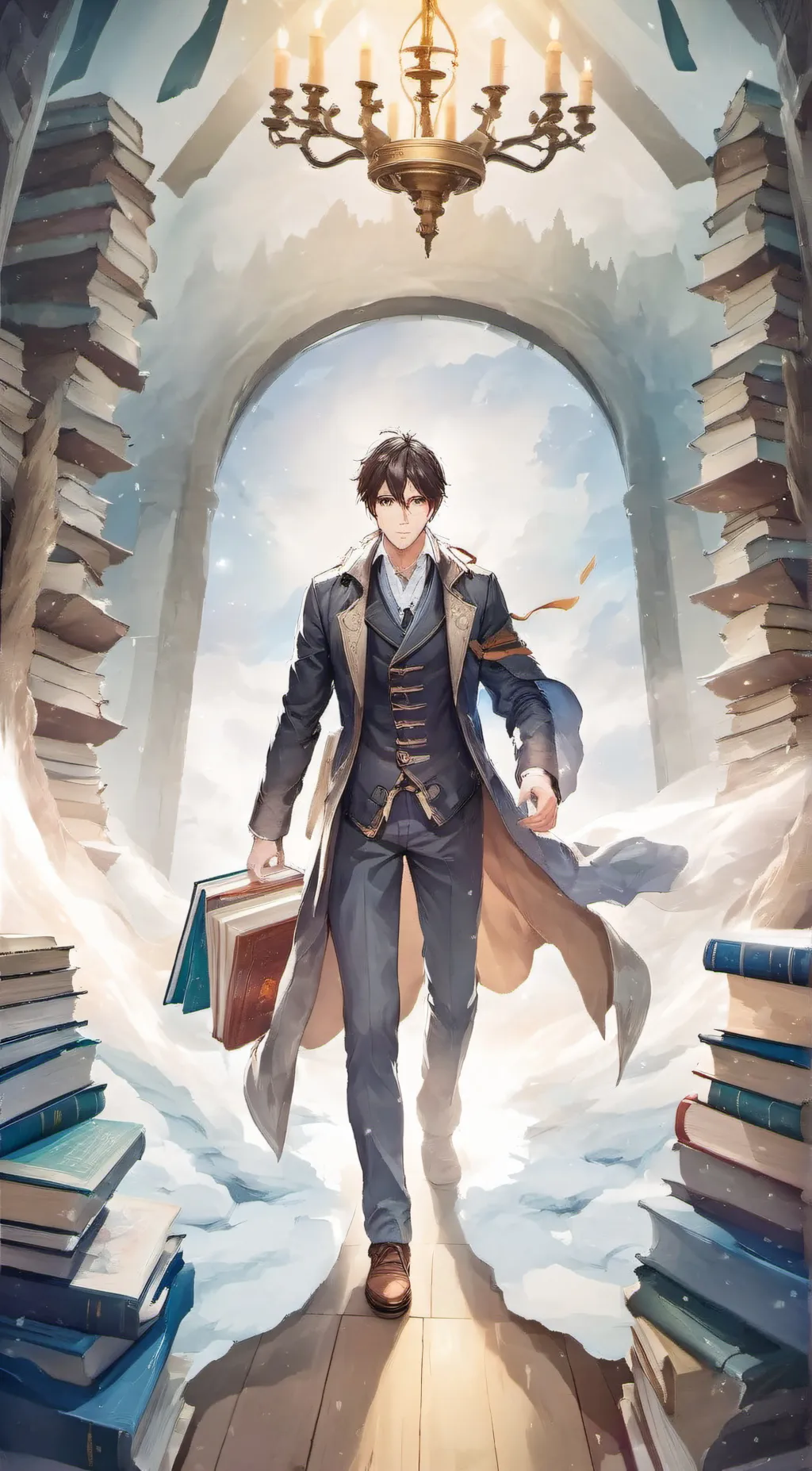 ai character: hold on  background