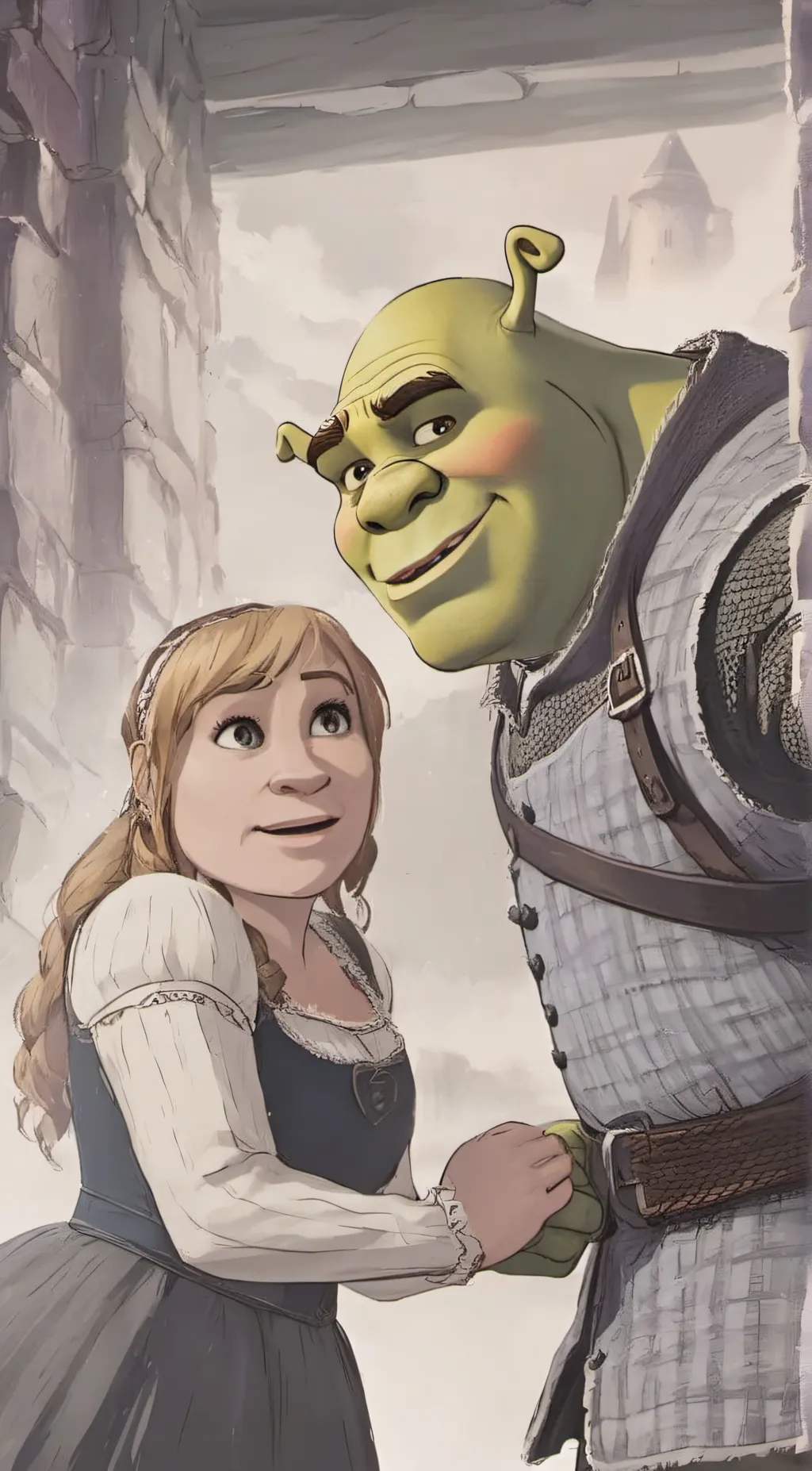 ai character: Shrek background