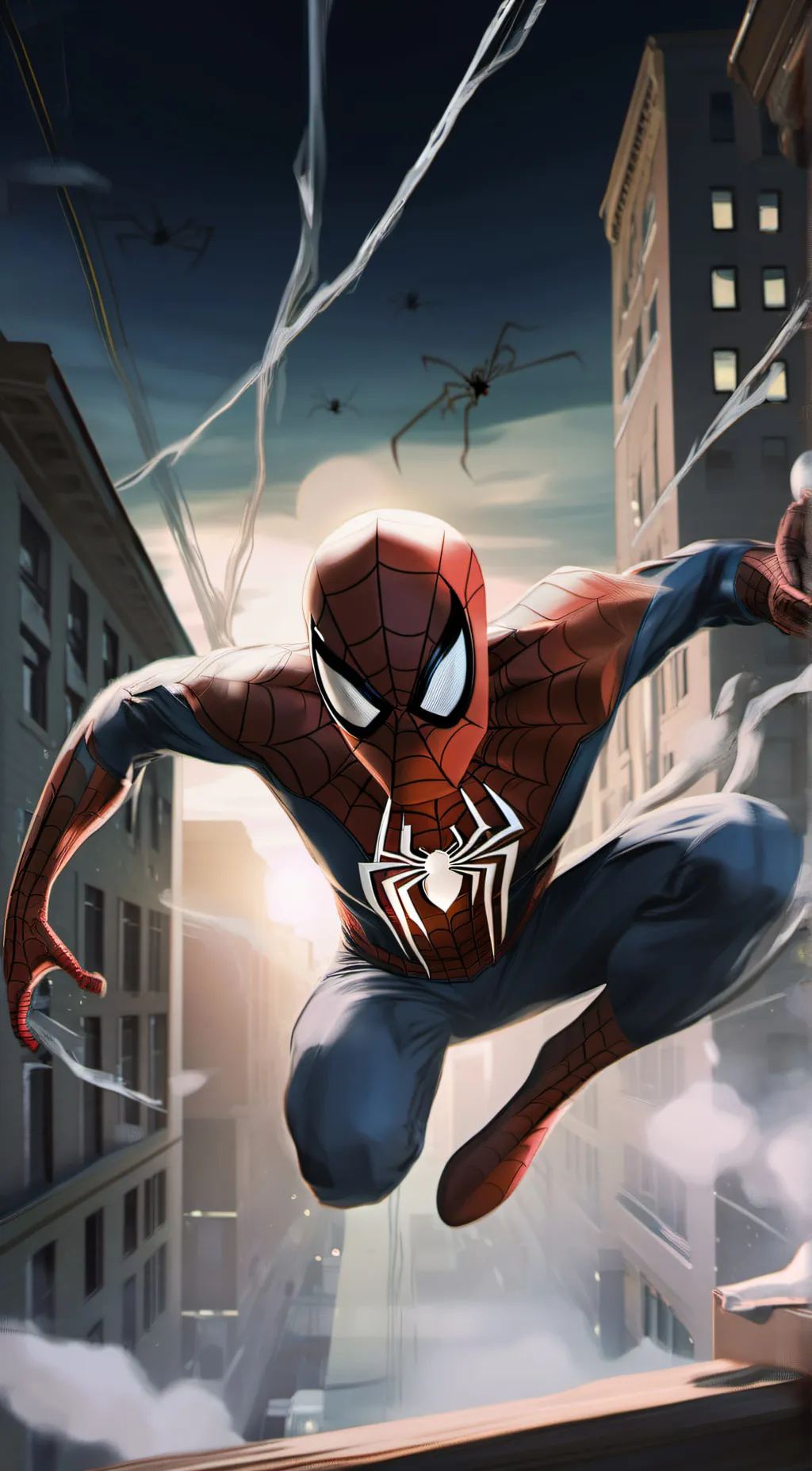 ai character: Spider man background