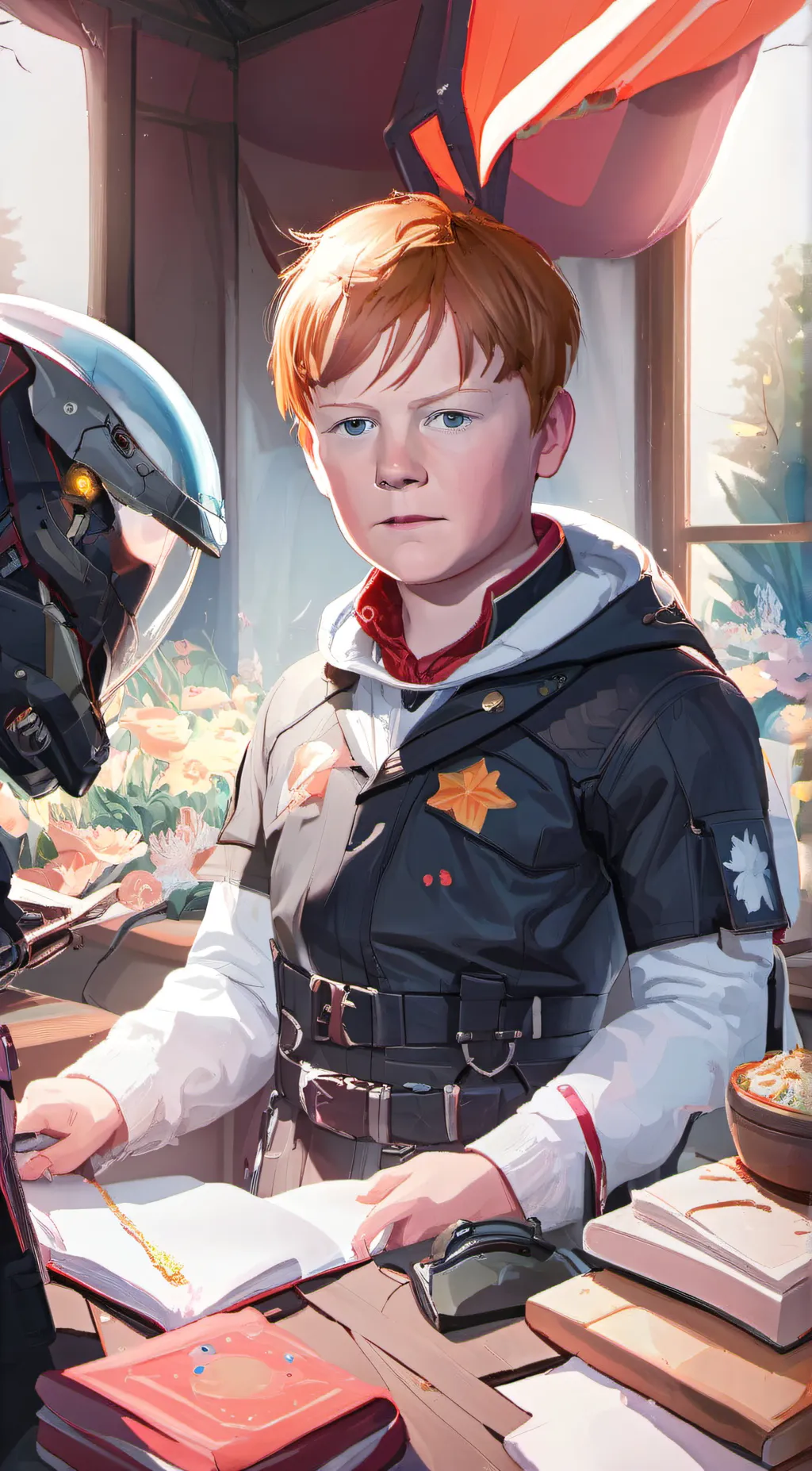 ai character: red demon background
