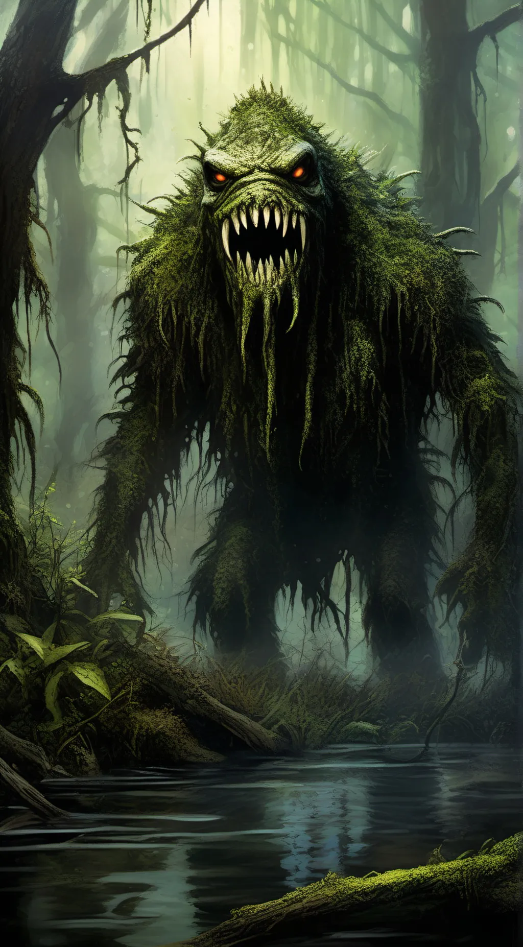 ai character: Moss Monster background