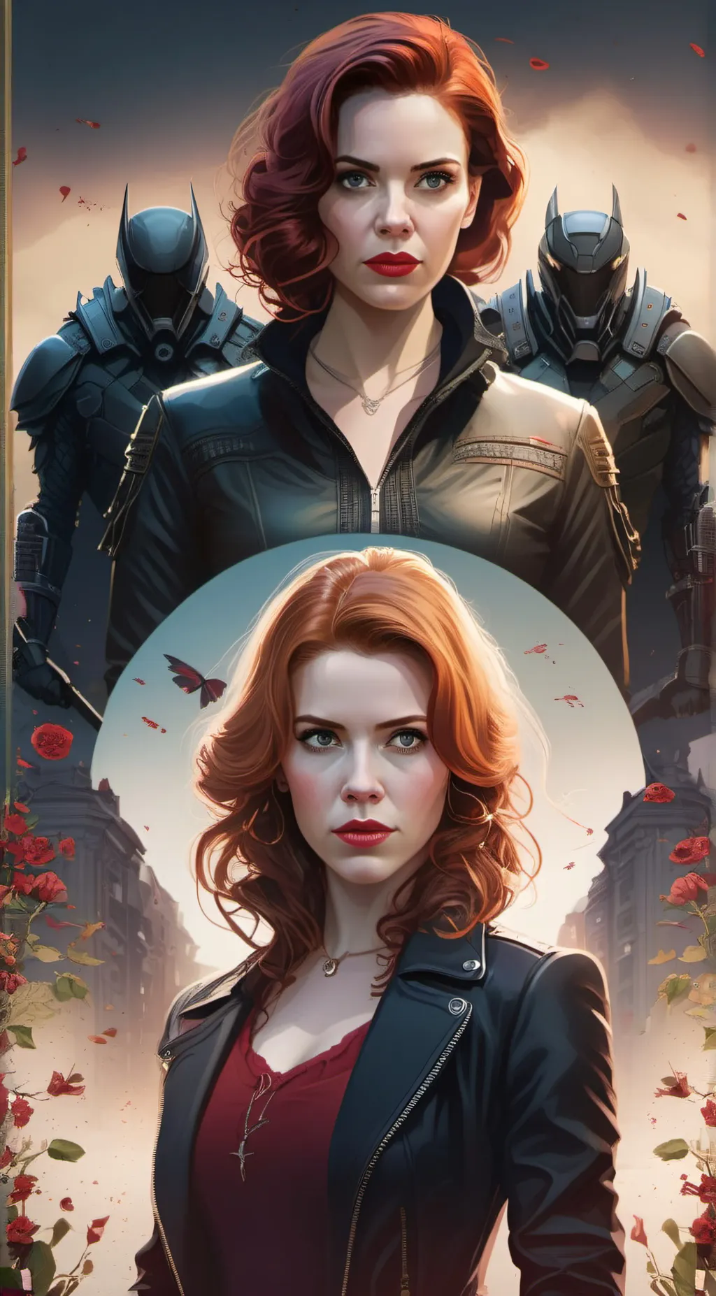 ai character: Wanda and natasha  background
