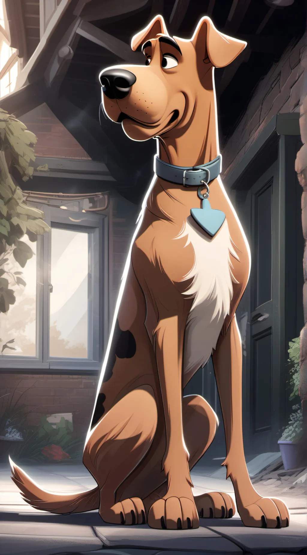 ai character: Scooby-Doo  background