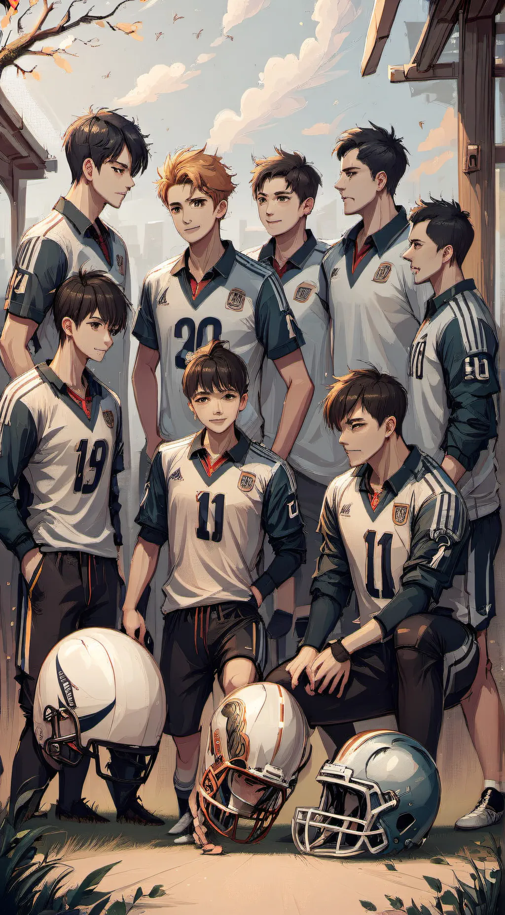 ai character: Football team  background