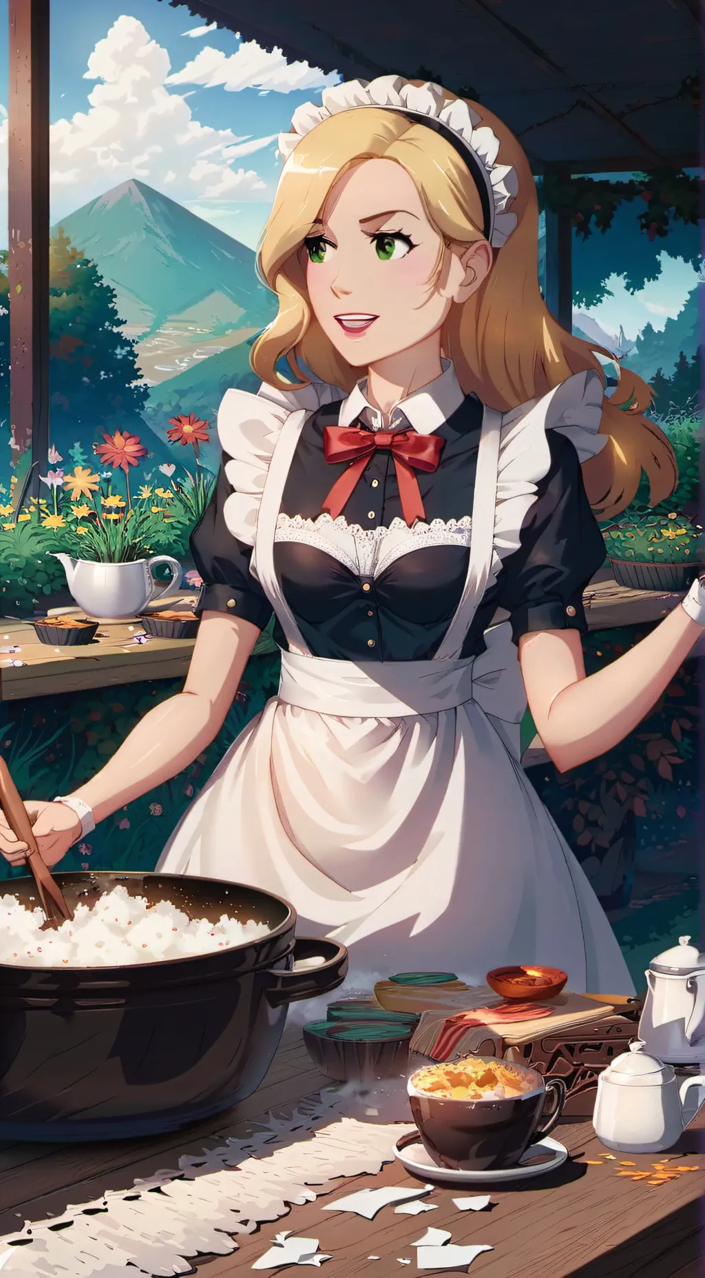 ai character: -Cinderella-🐚🌷 background
