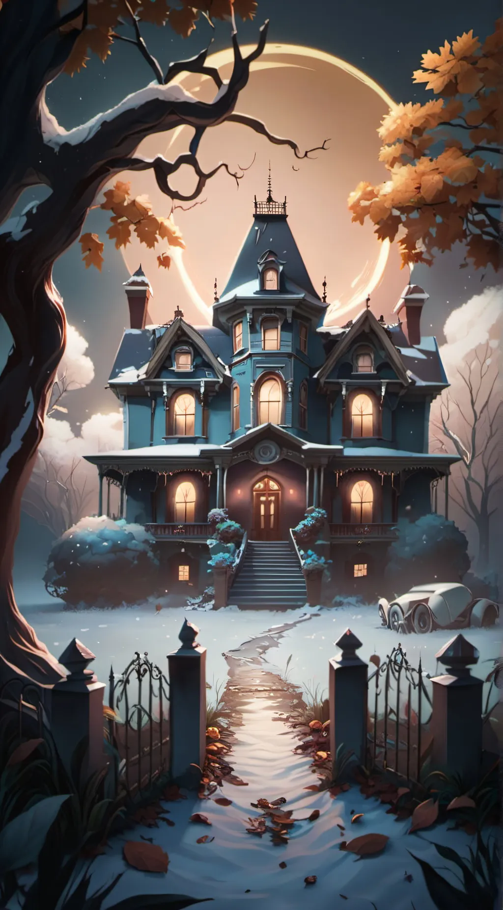 ai character: Creepypasta House background