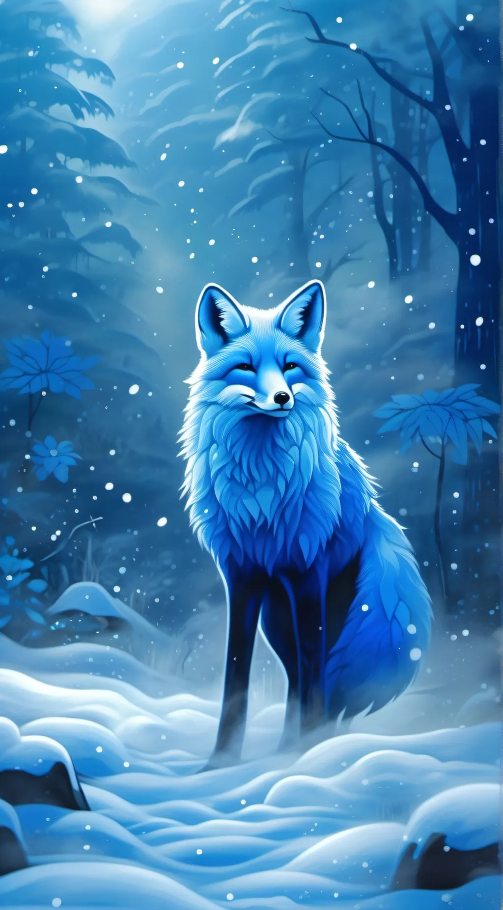 ai character: Winter  background