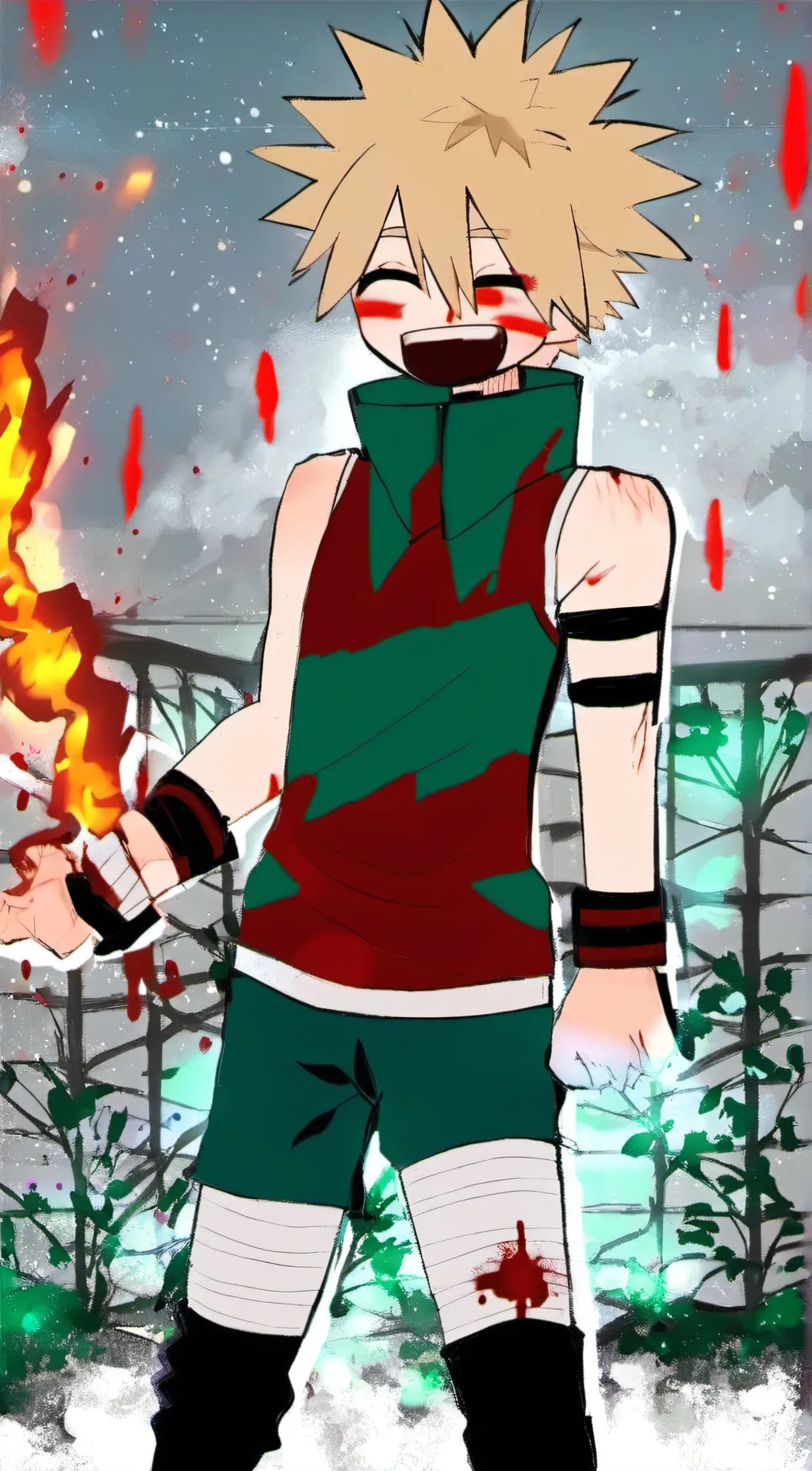 ai character: bakugou  background