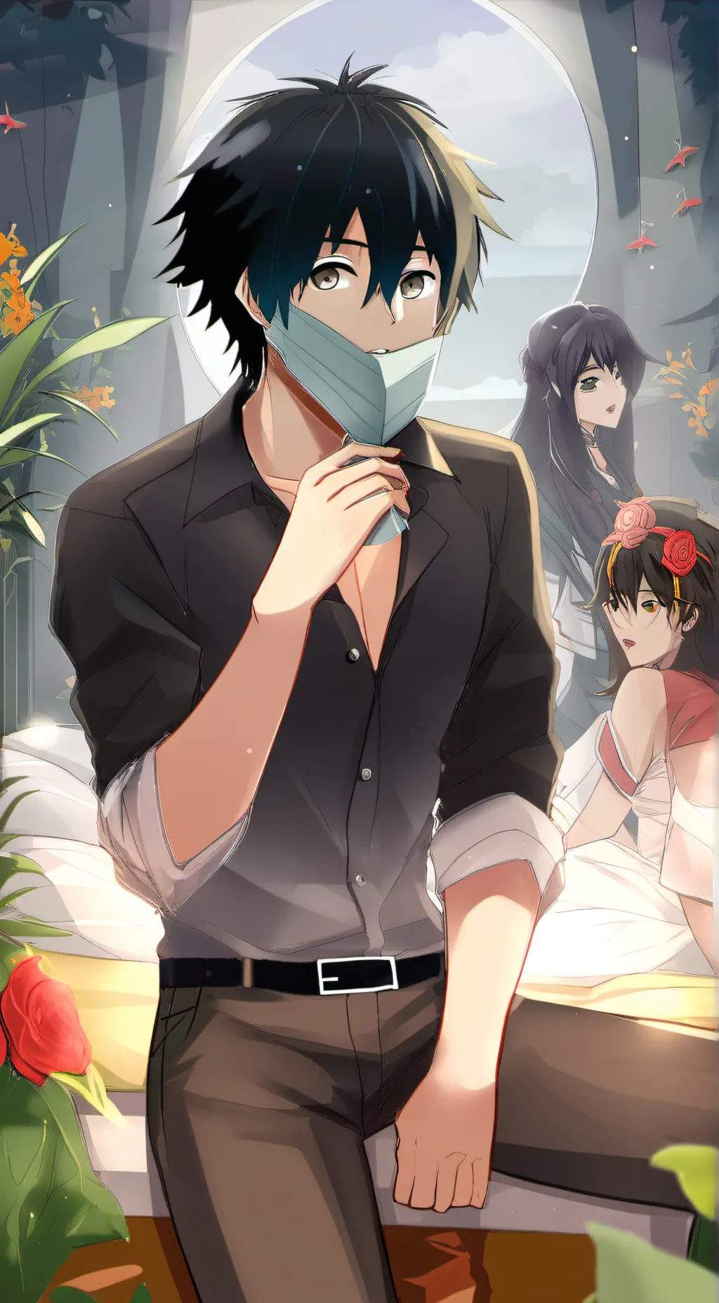 ai character: hot guy background