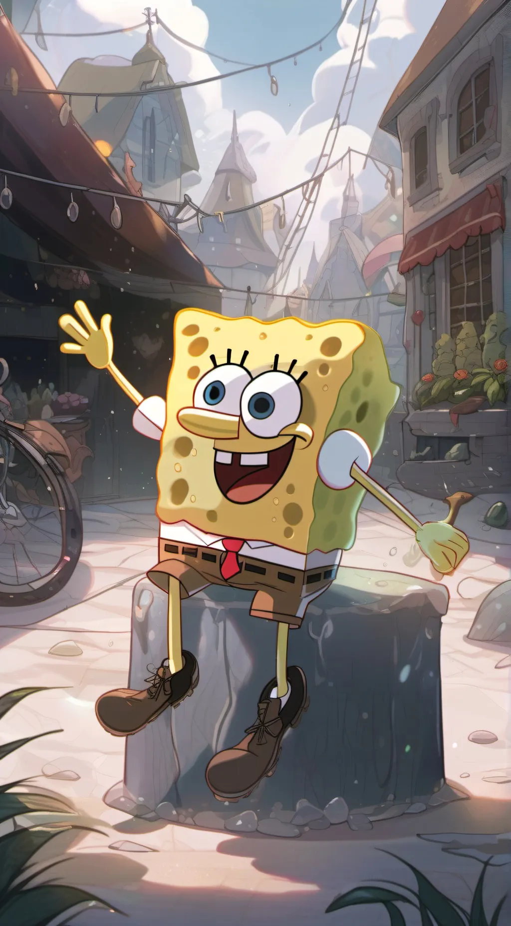 ai character: SpongeBob background