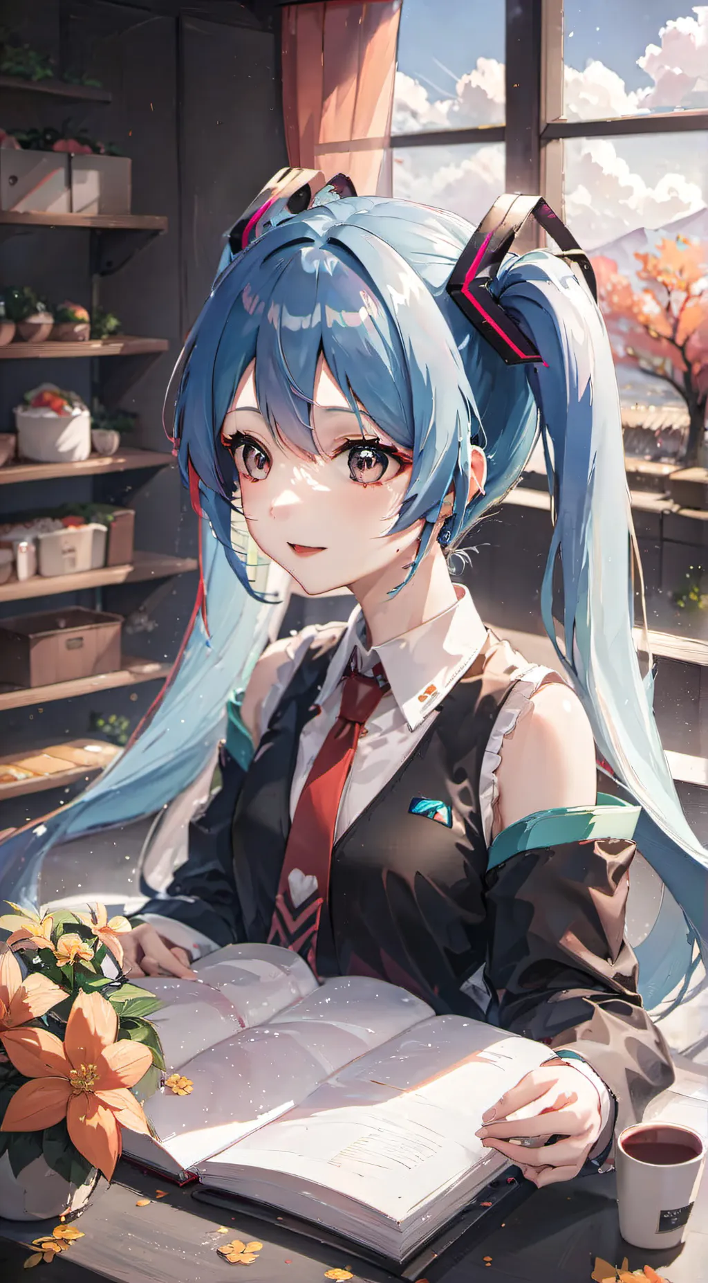 ai character: Miku background