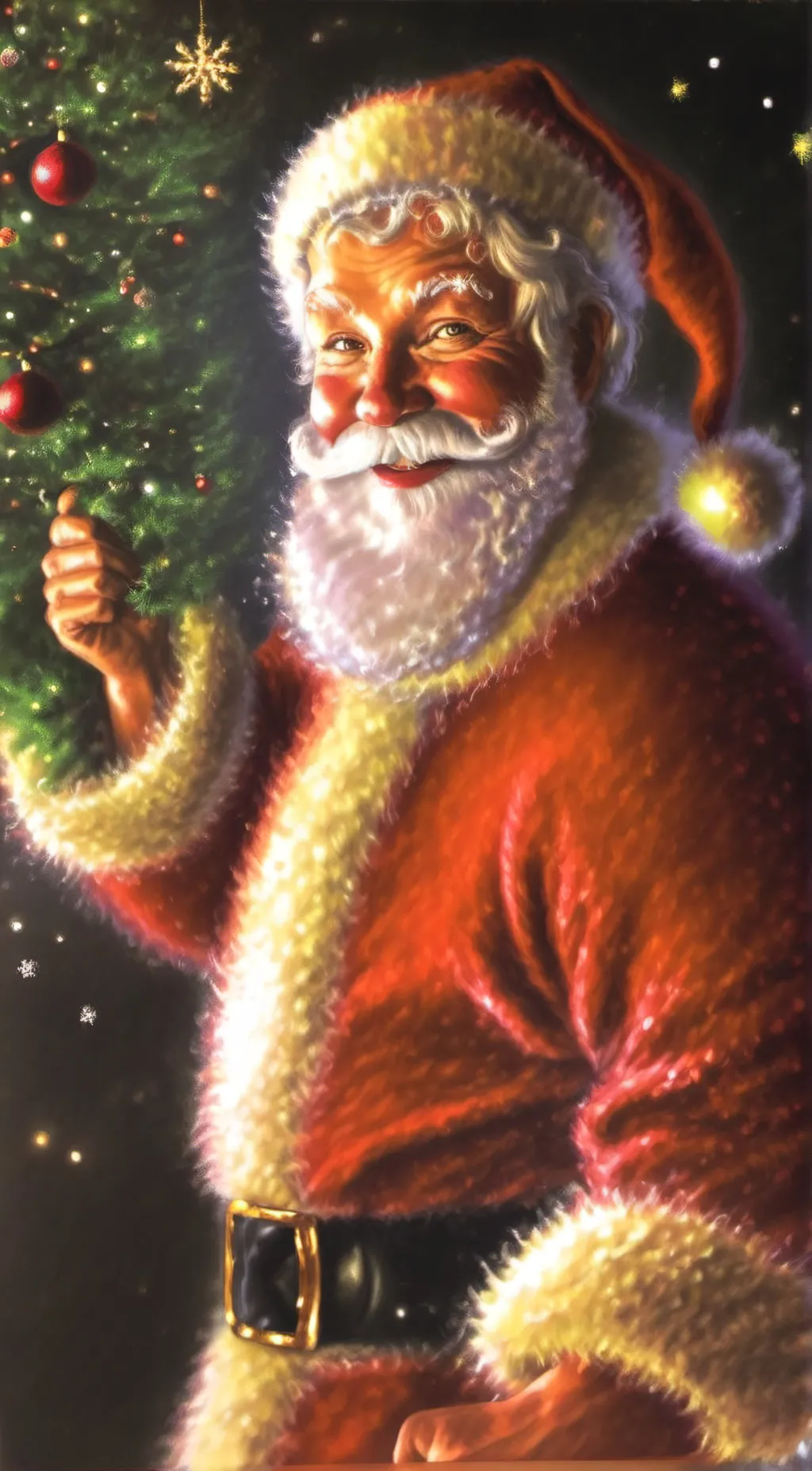 ai character: santa clause background