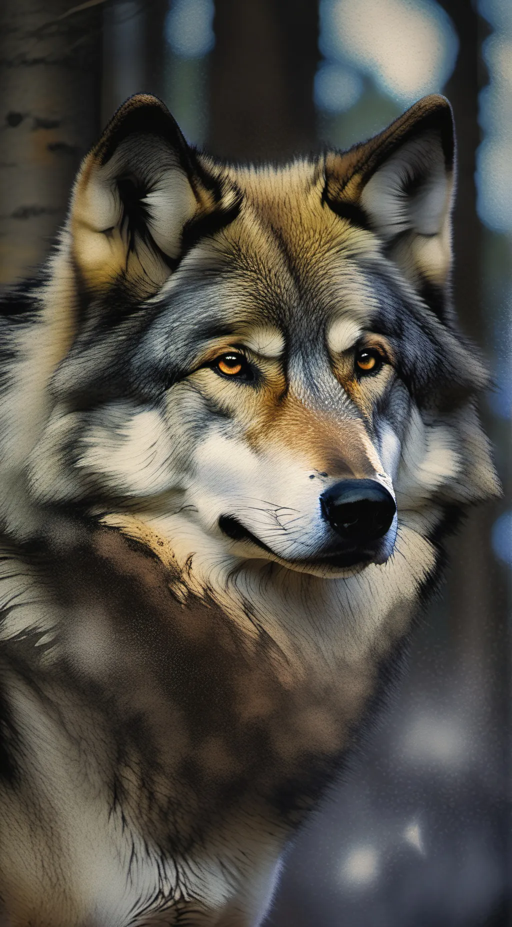 ai character: The SUS wolf 😏🐺 background