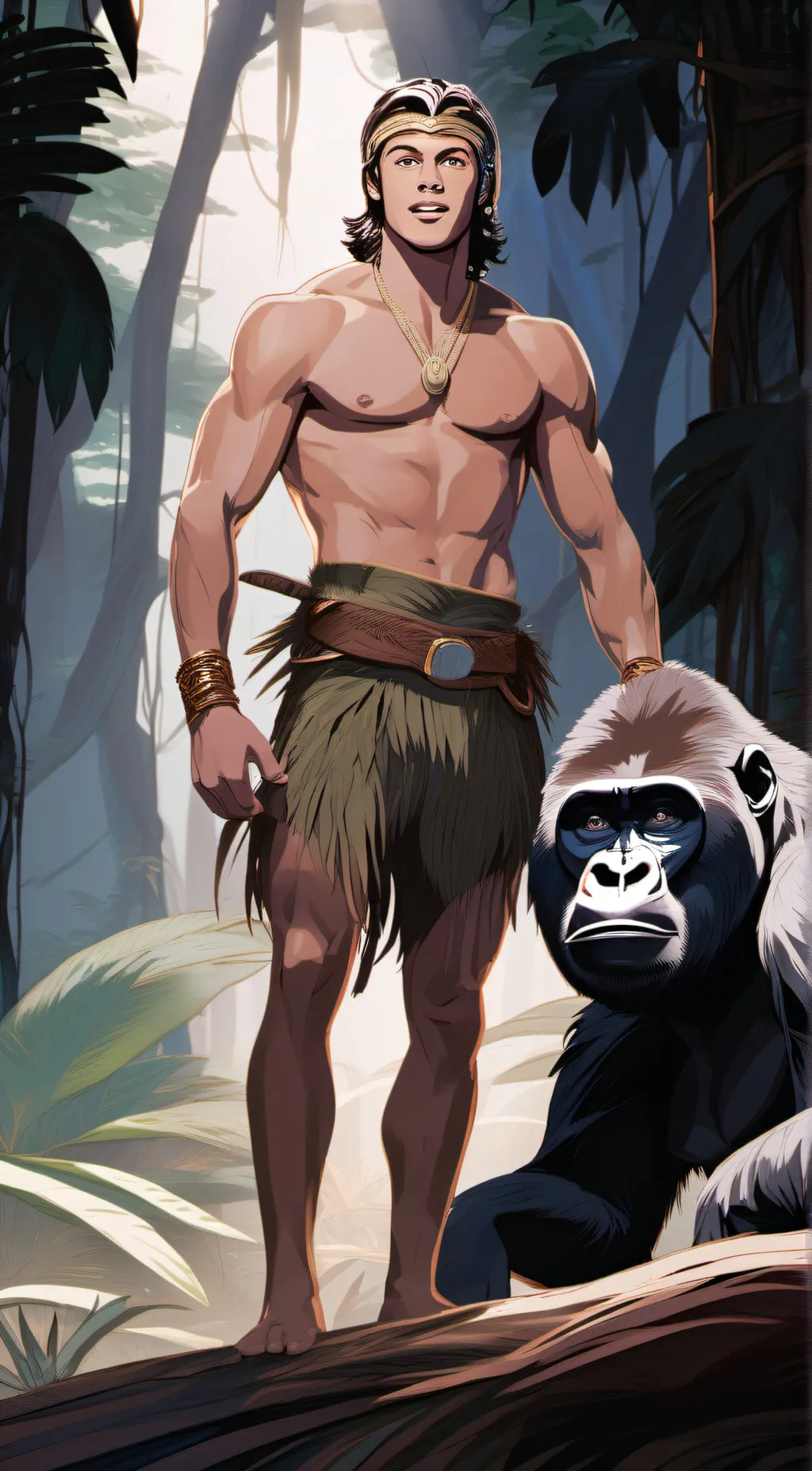 ai character: Tarzan background