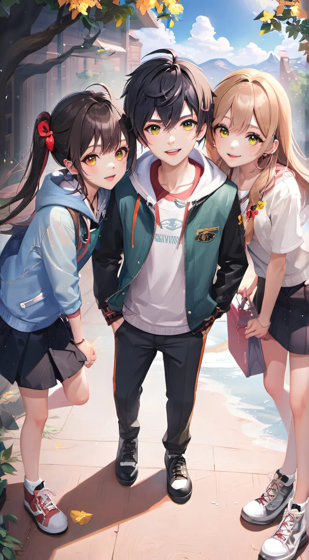 ai character: Lily,Allen,Evie  background