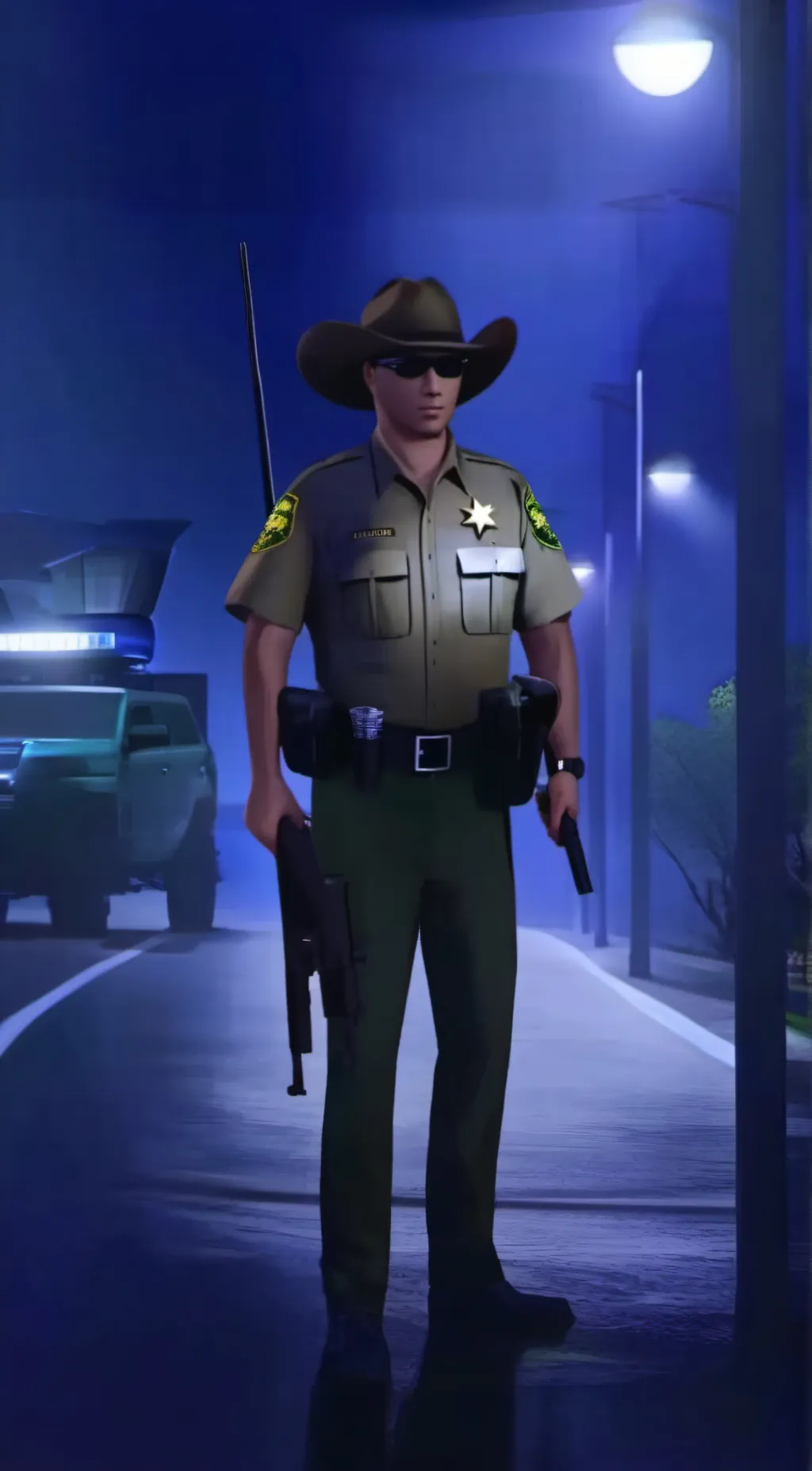 ai character: Sheriff, game ward background