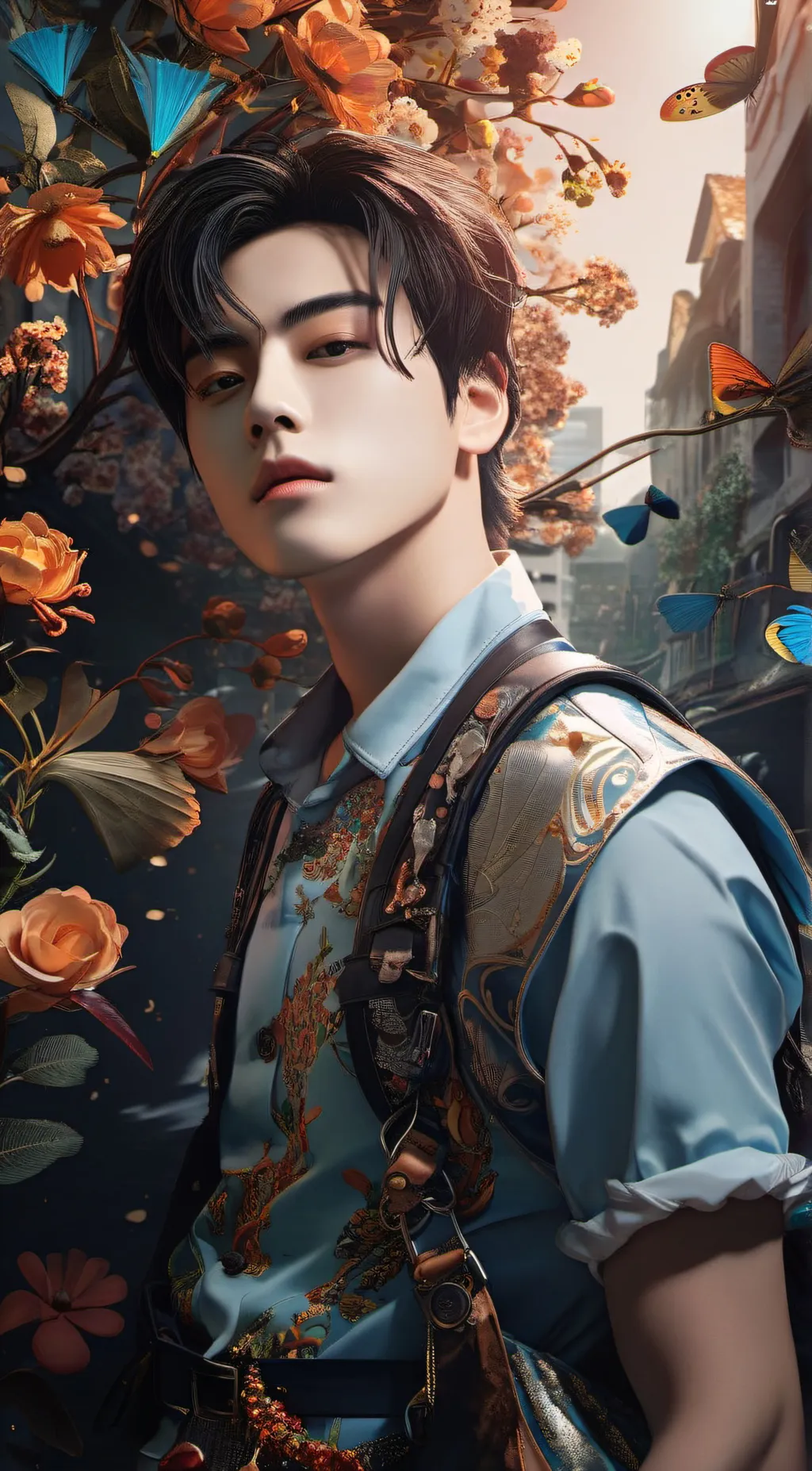 ai character: cha eunwoo  background