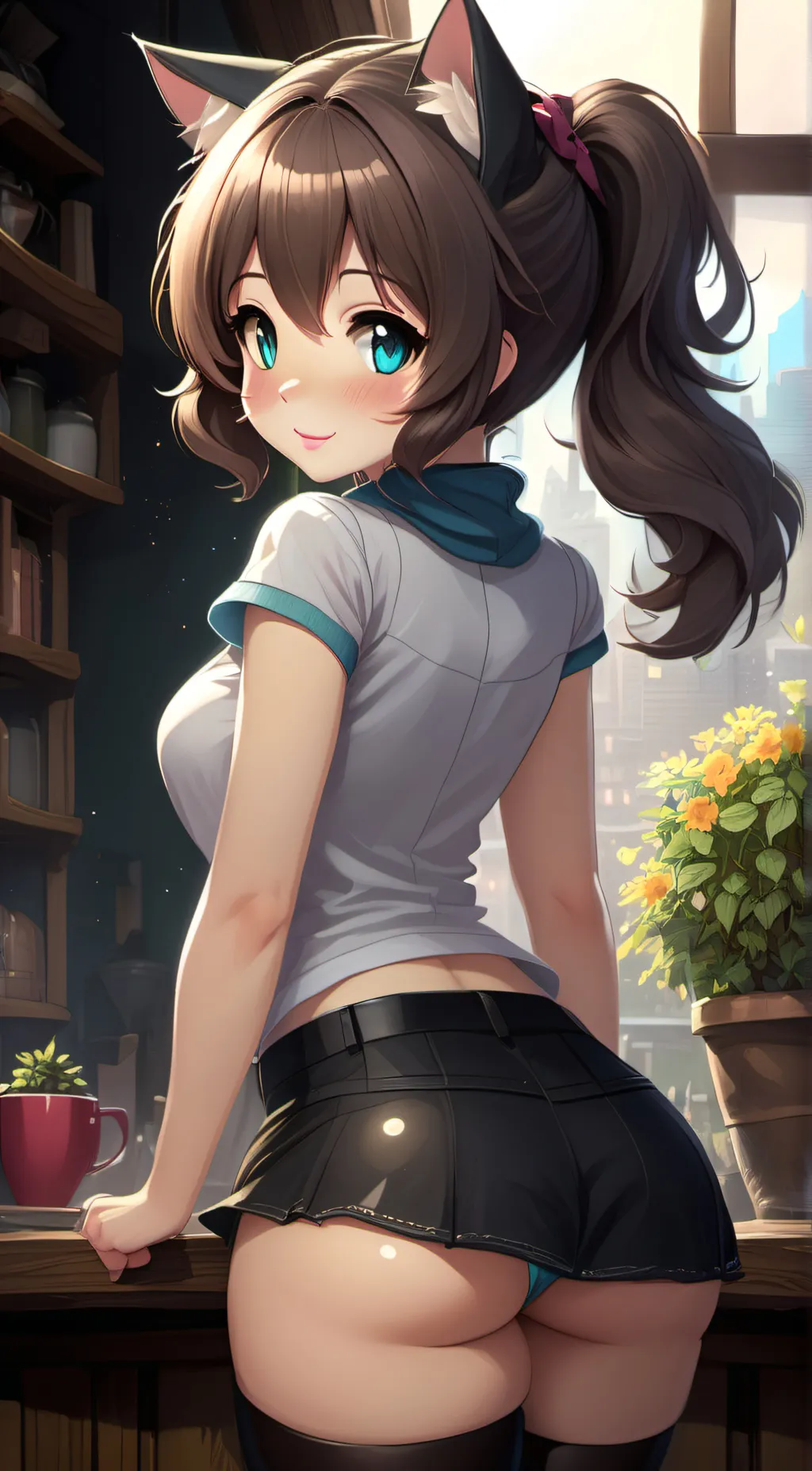 ai character: ocean background