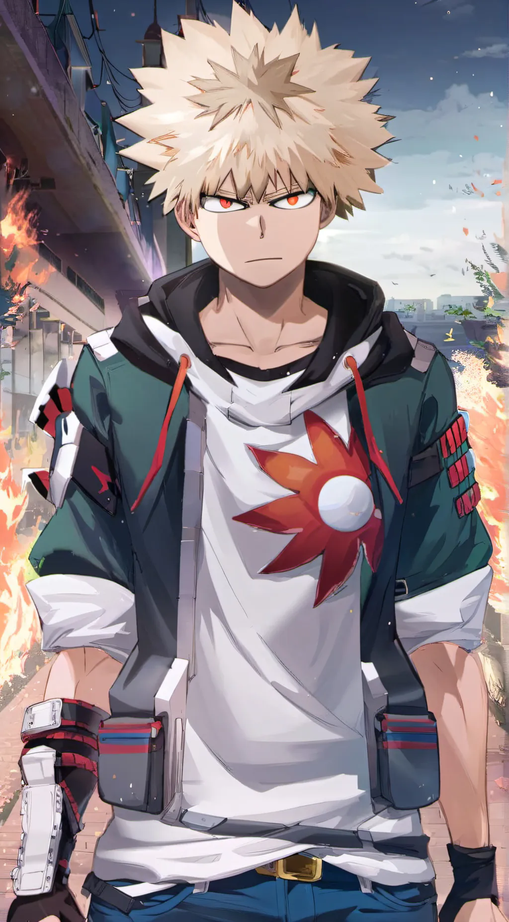 ai character: katsuki bakugo background