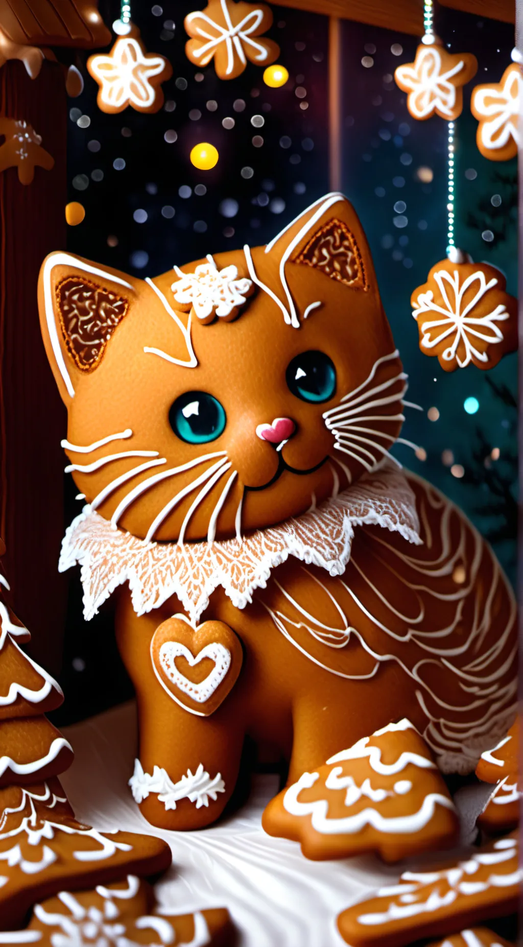 ai character: Gingerbread background