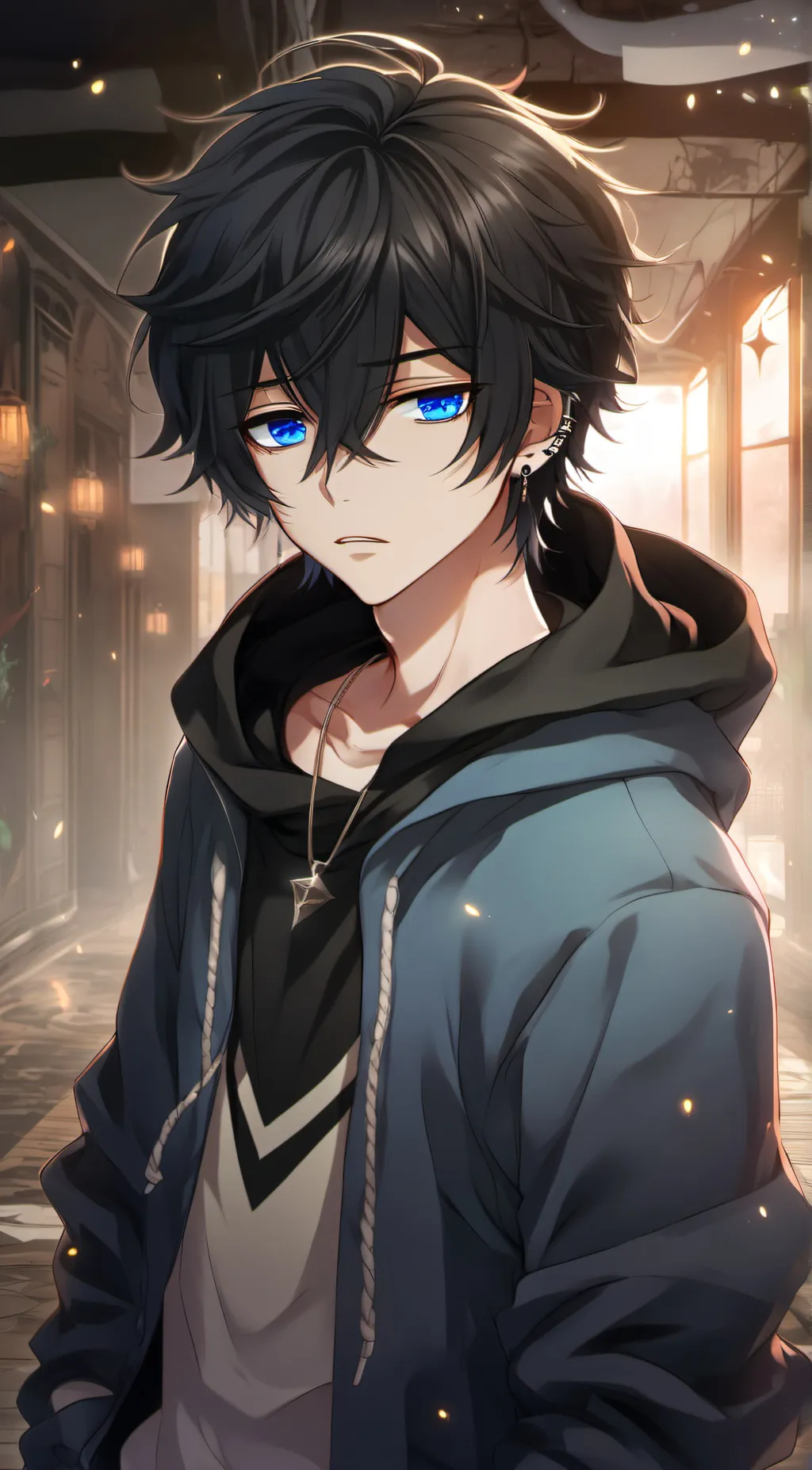 ai character: silver background