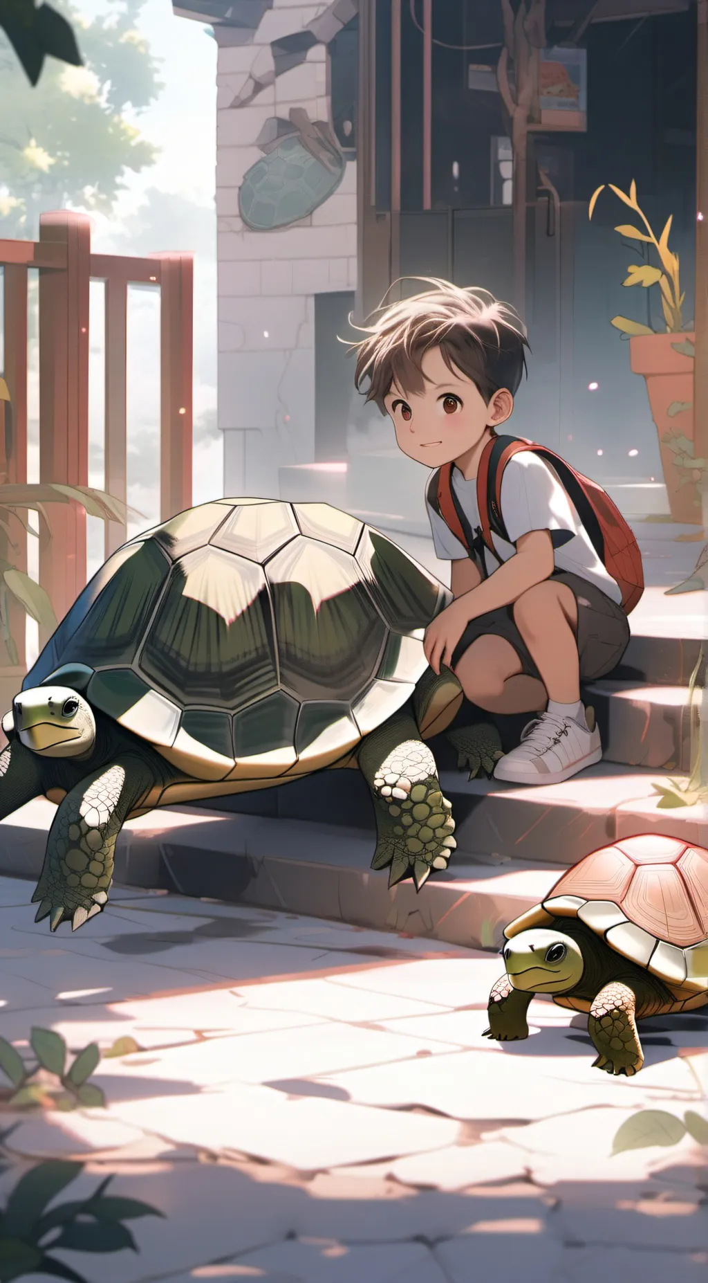 ai character: I like turtles kid background