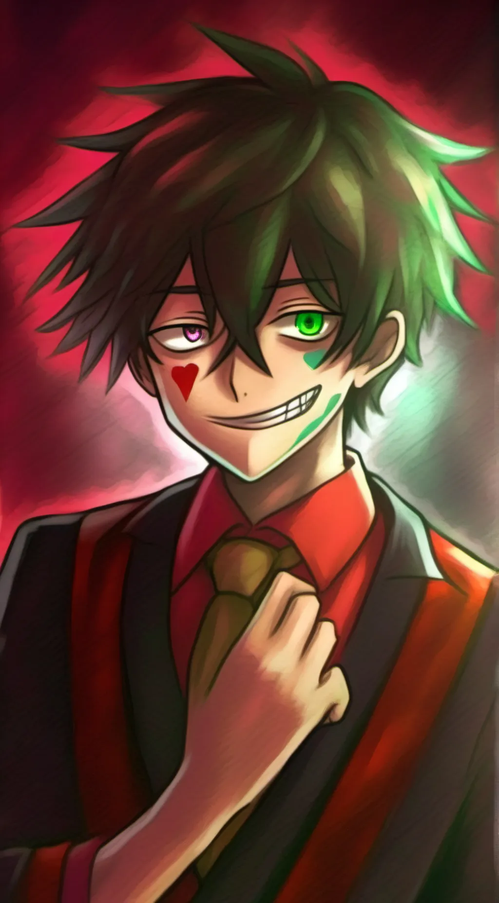 ai character: 🥦villain deku🗡 background
