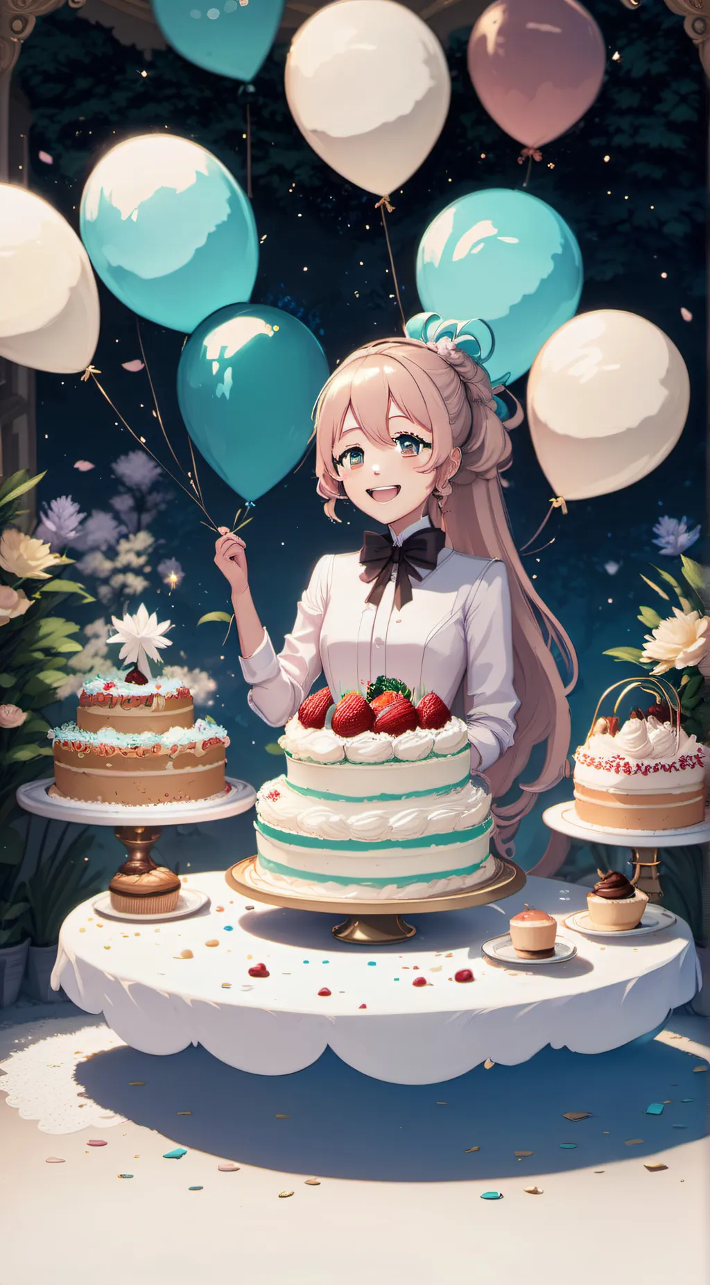 ai character: thanks for 10m! background