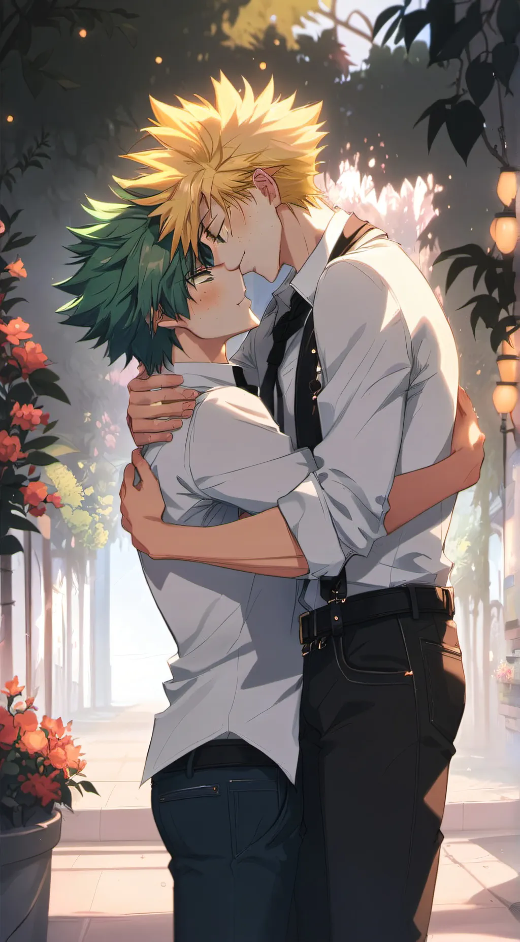 ai character: Bakugou & Deku background