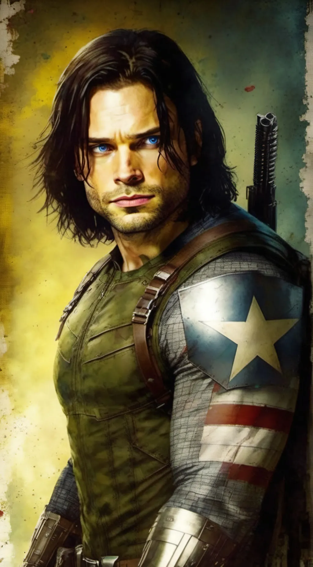 ai character: Bucky Barnes  background