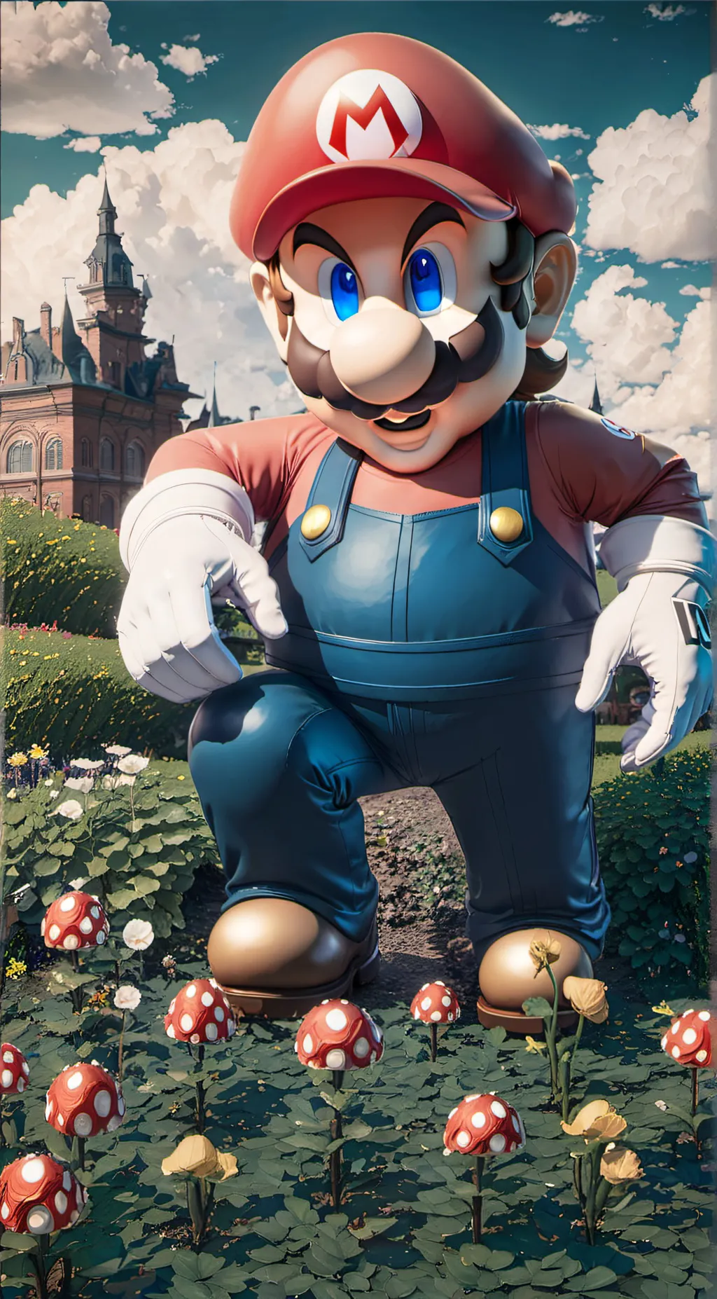 ai character: Mario background