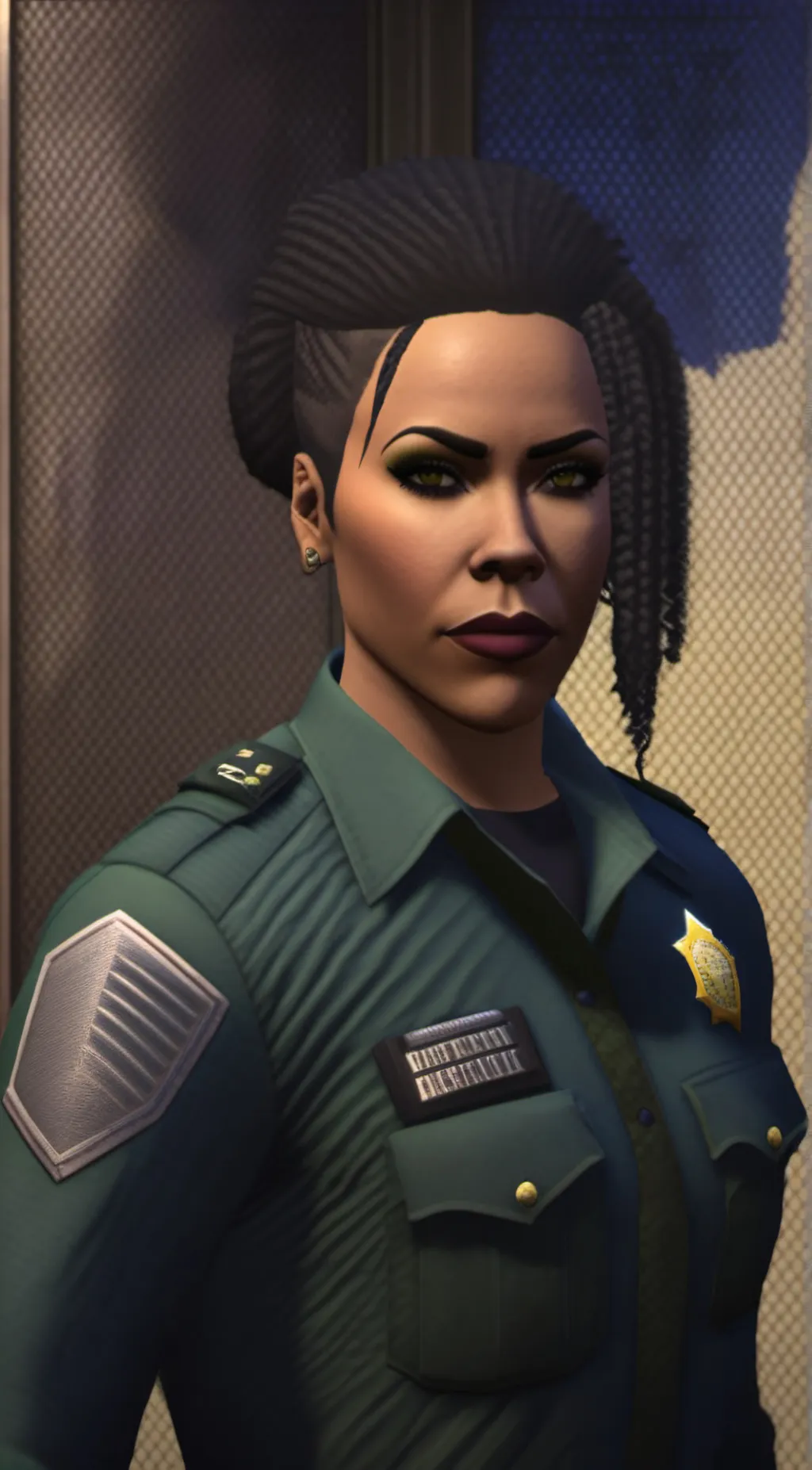 ai character: Officer Brittany  background