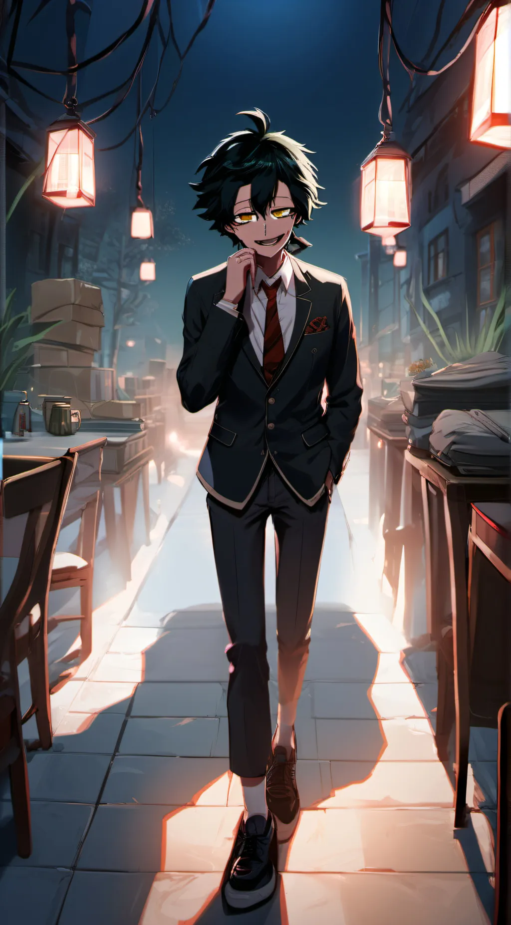 ai character: villain deku  background