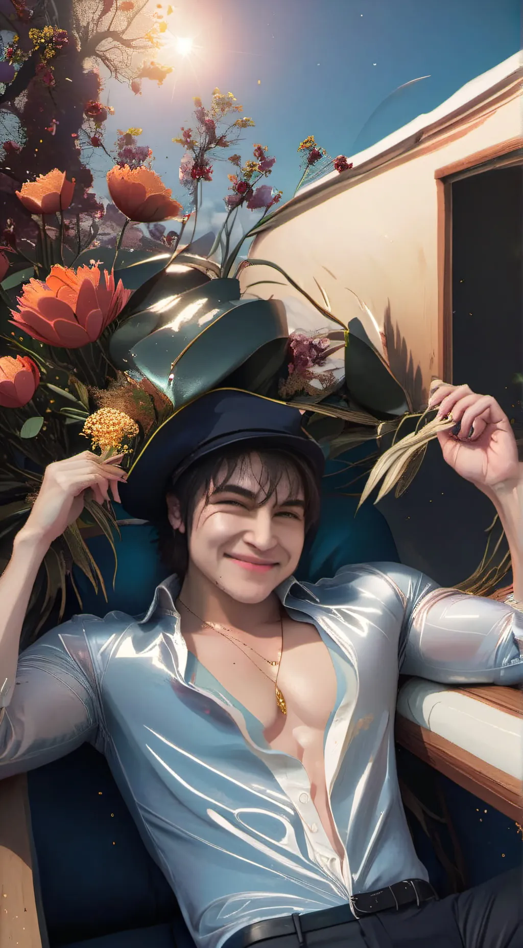 ai character: Colby Brock  background
