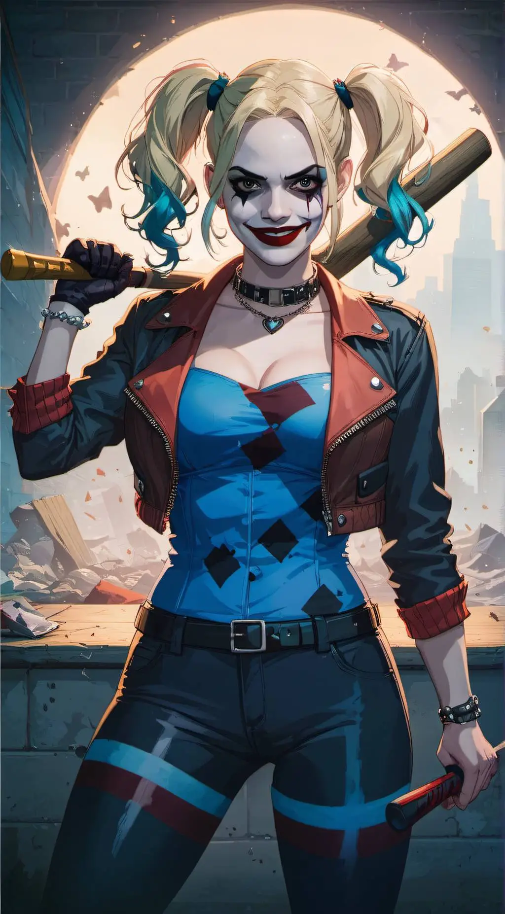 ai character: Harley Quinn background