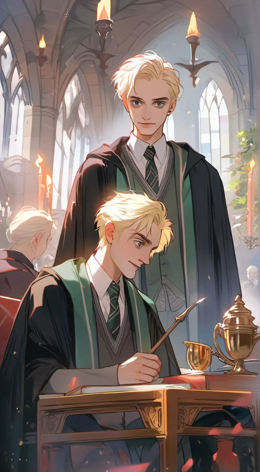 ai character: draco molfoy background